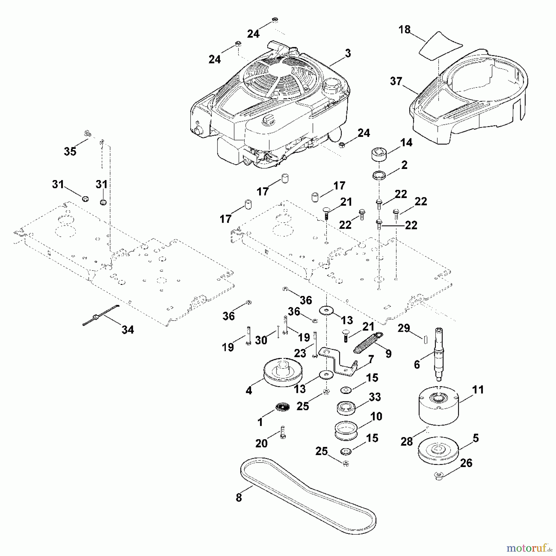  Viking Häcksler Benzin GB 460.1 C - Motor, Antrieb