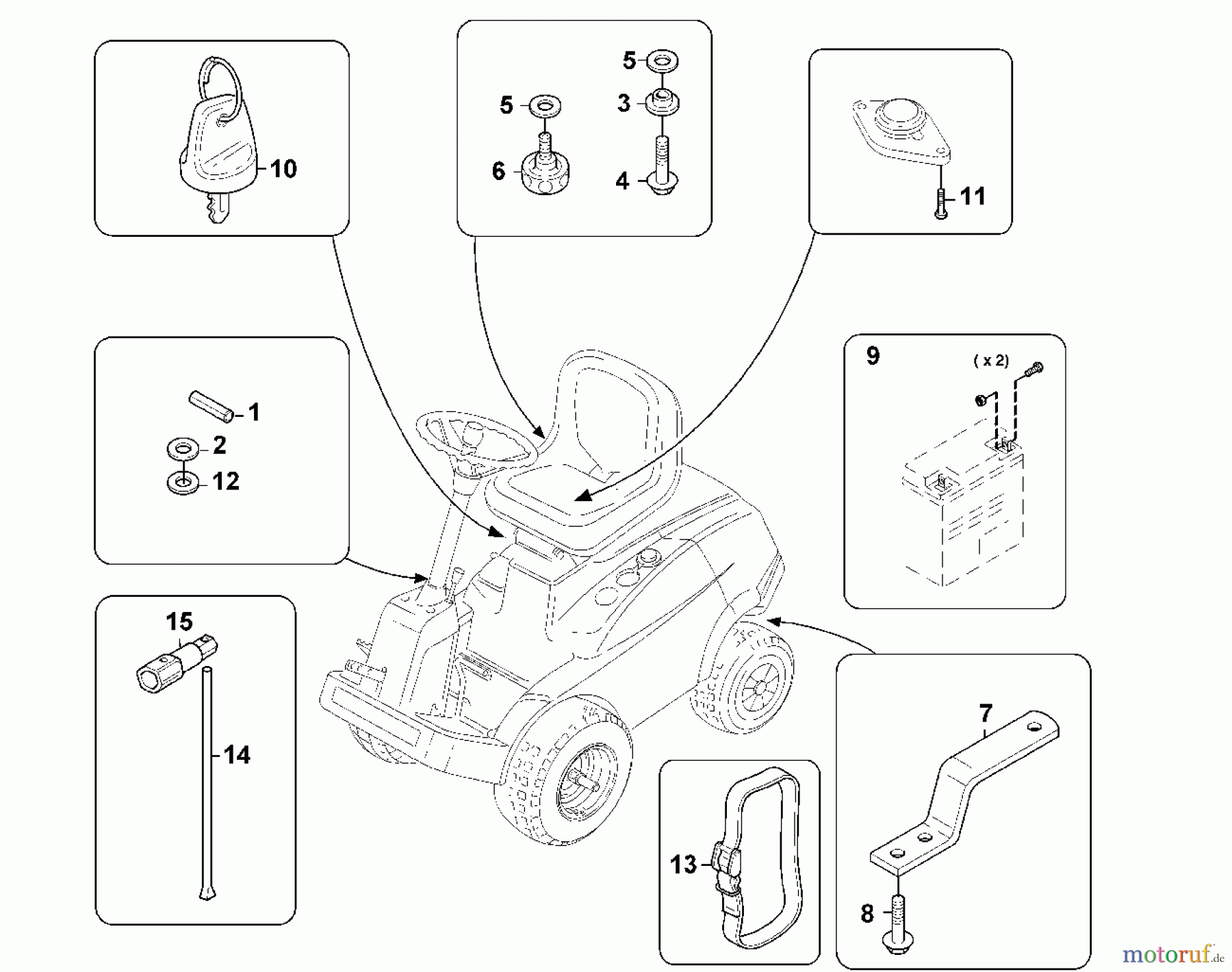  Viking Aufsitzmäher Aufsitzmäher MF 460 M - Zubehörteile