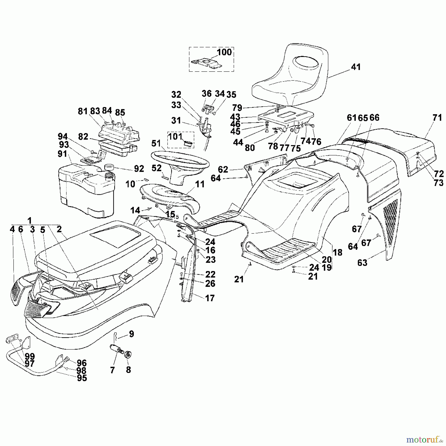  Viking Aufsitzmäher Aufsitzmäher MT 585 B - Verkleidung