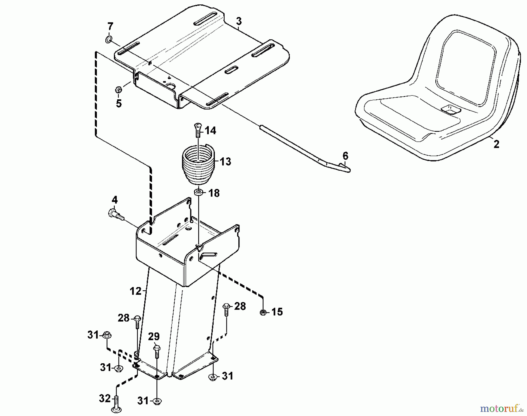  Viking Aufsitzmäher Aufsitzmäher MF 480 D - Sitz