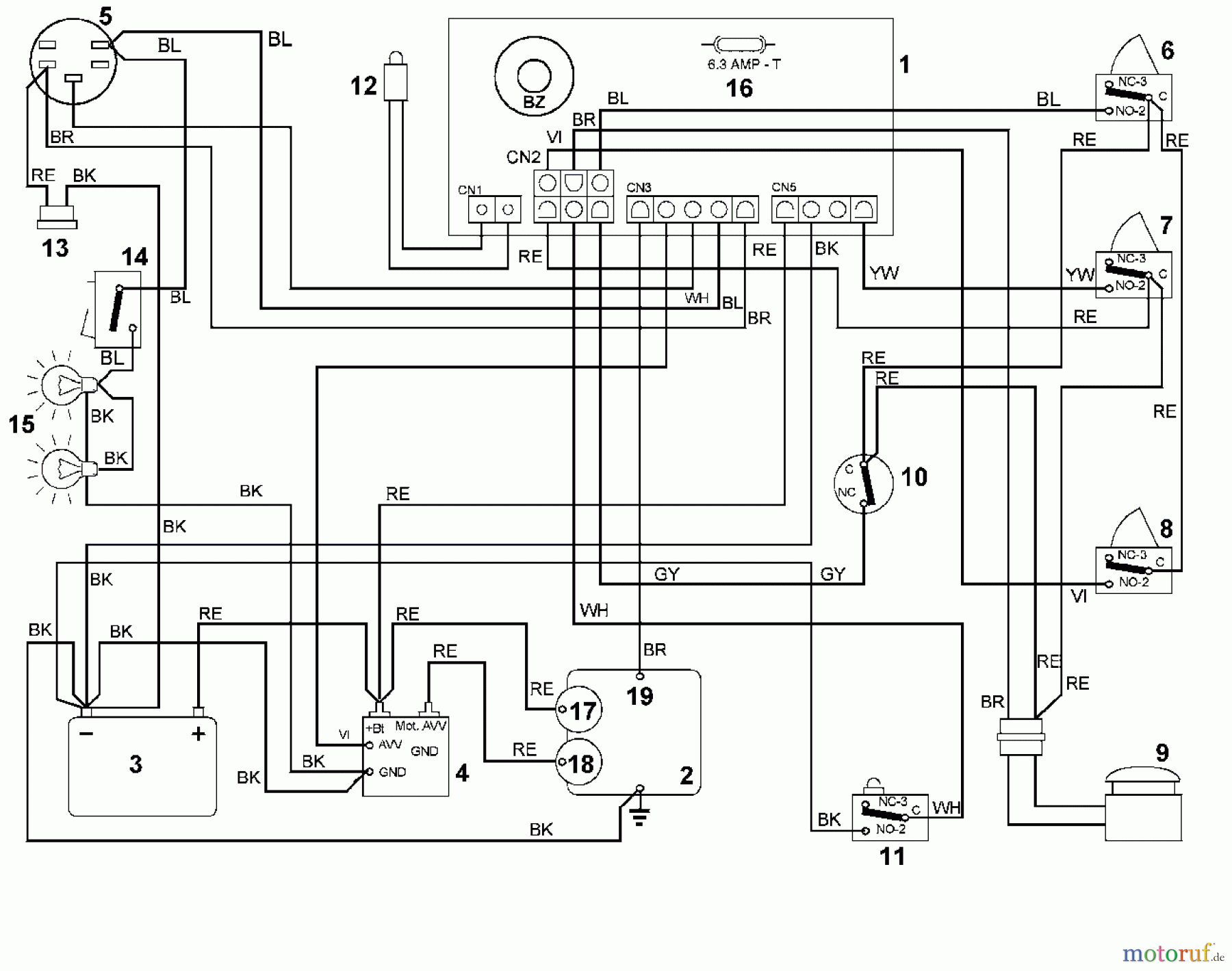  Viking Aufsitzmäher Aufsitzmäher MT 585 M2 - Schaltplan