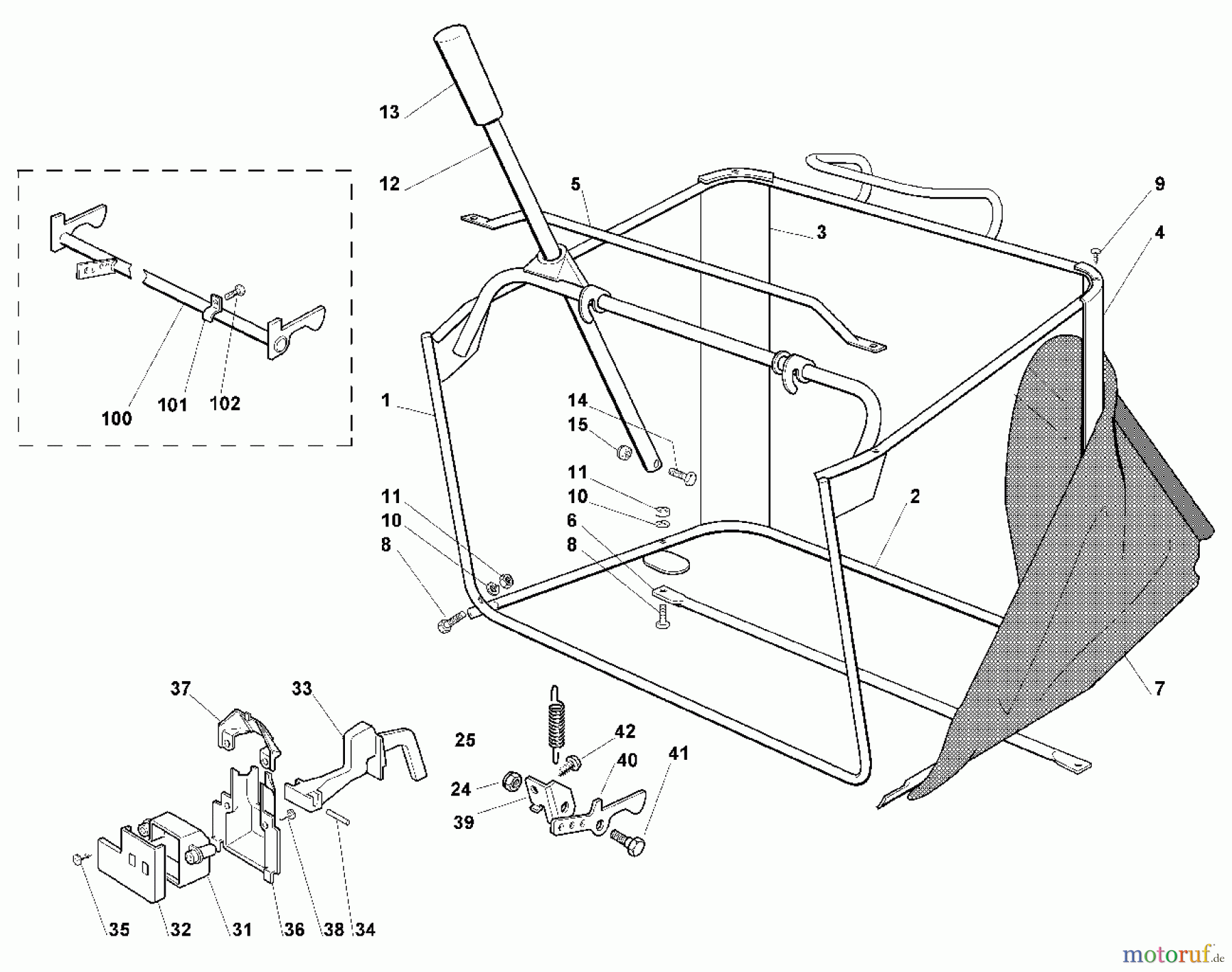  Viking Aufsitzmäher Aufsitzmäher MT 745 J - Grasfangkorb