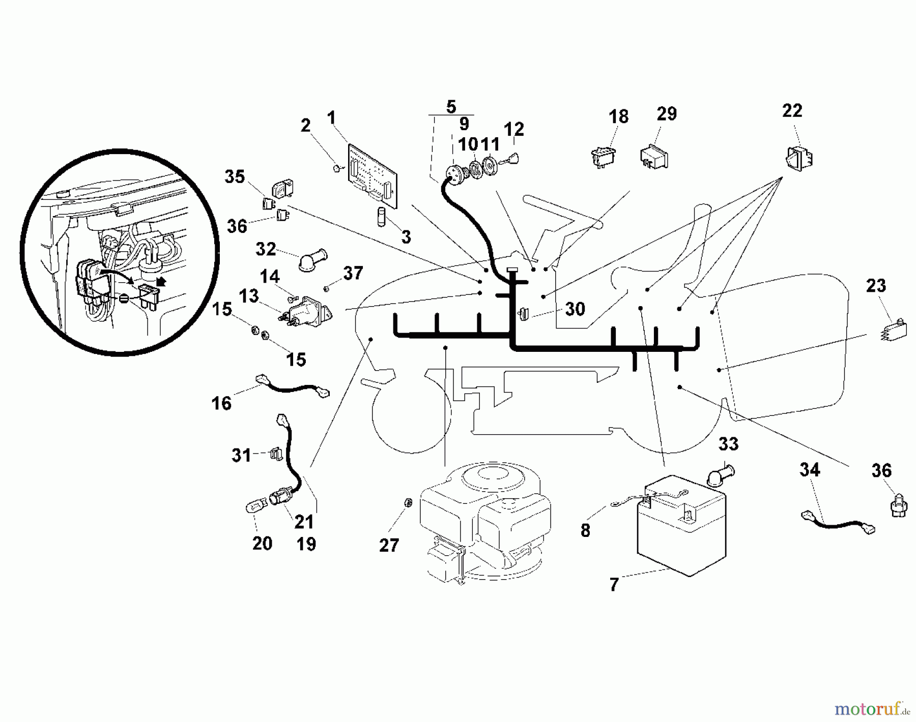  Viking Aufsitzmäher Aufsitzmäher MT 745 K - Elektrische Bauteile