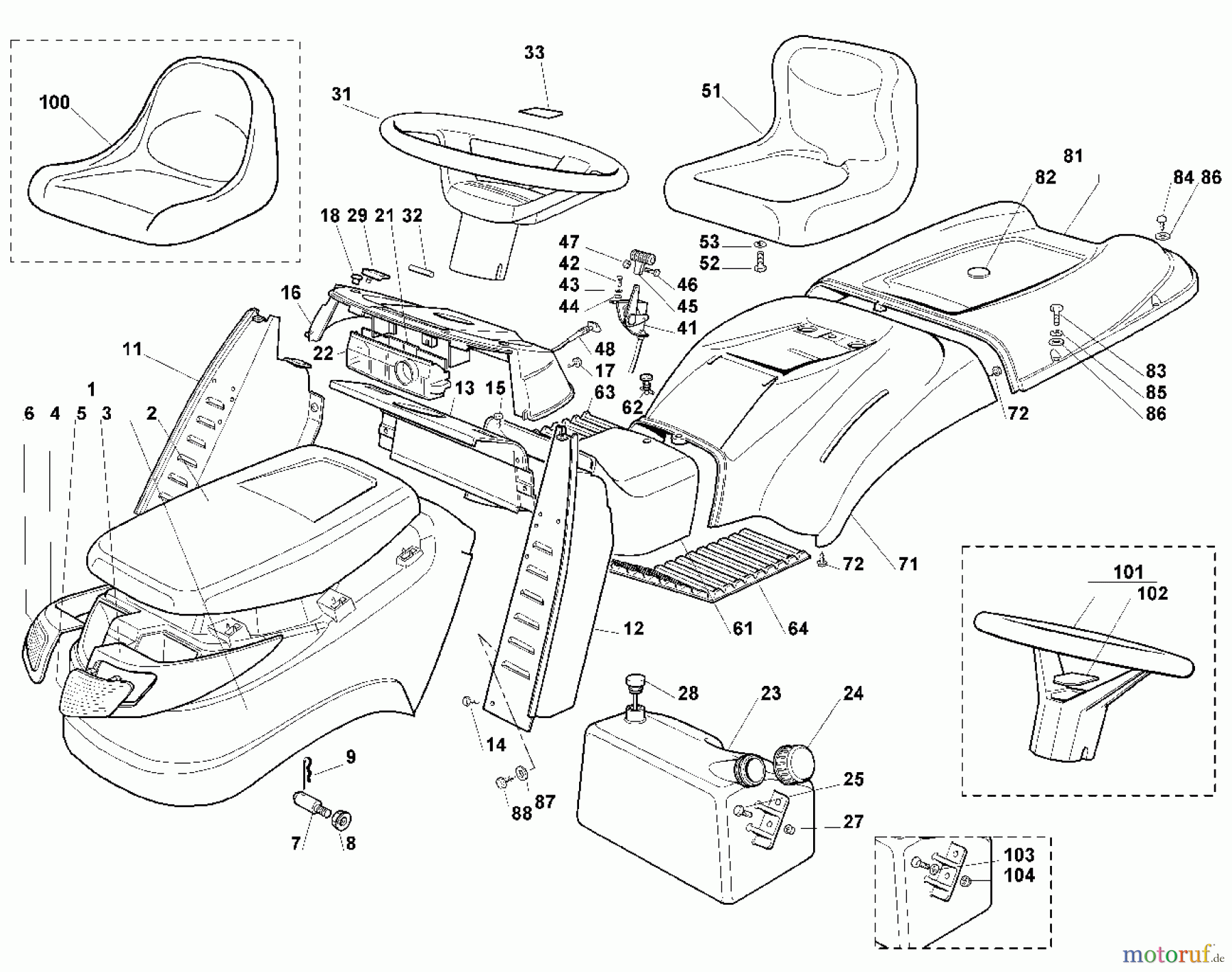  Viking Aufsitzmäher Aufsitzmäher MT 785 B - Verkleidung