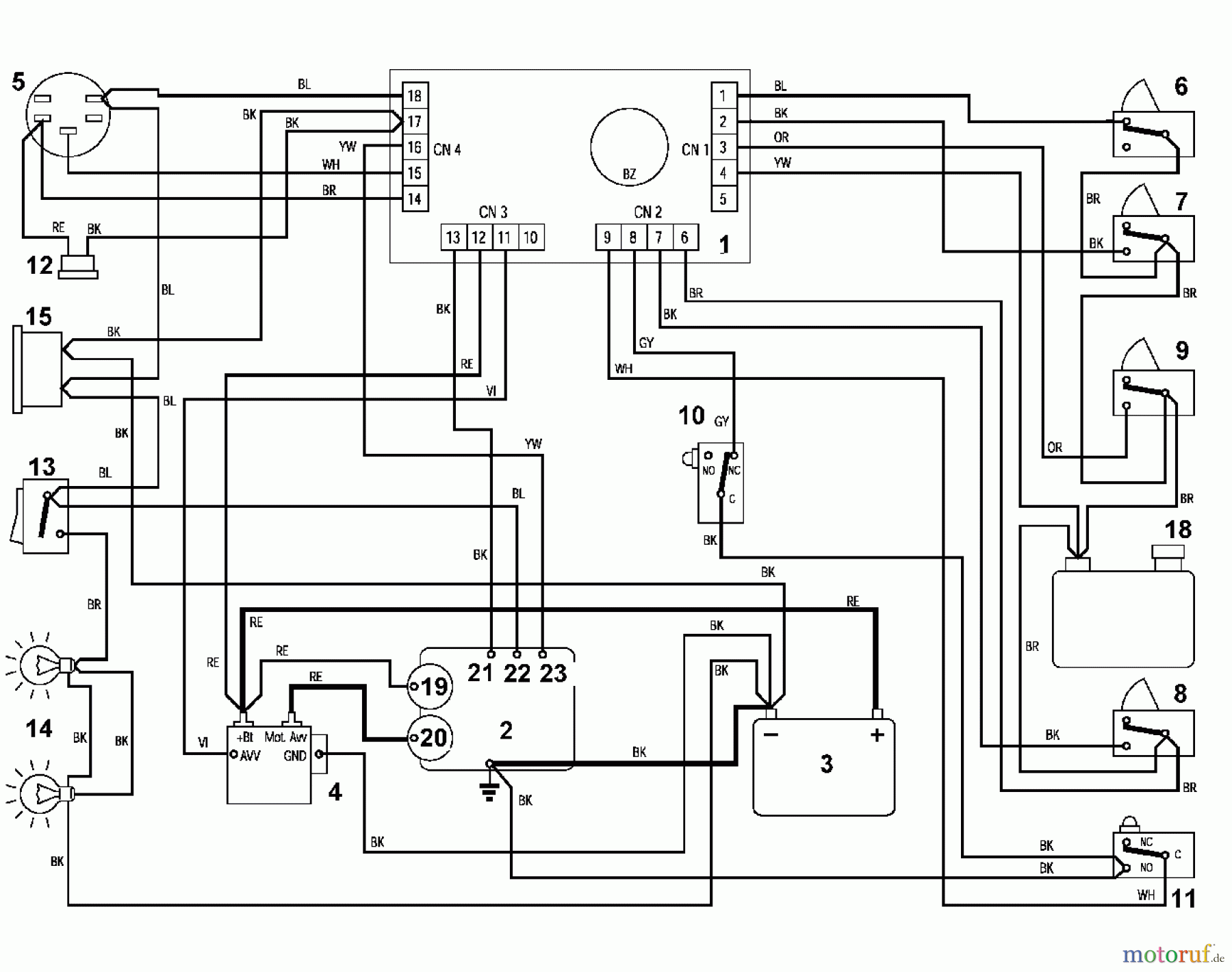  Viking Aufsitzmäher Aufsitzmäher MT 785 Q1 - Schaltplan MT 785 S