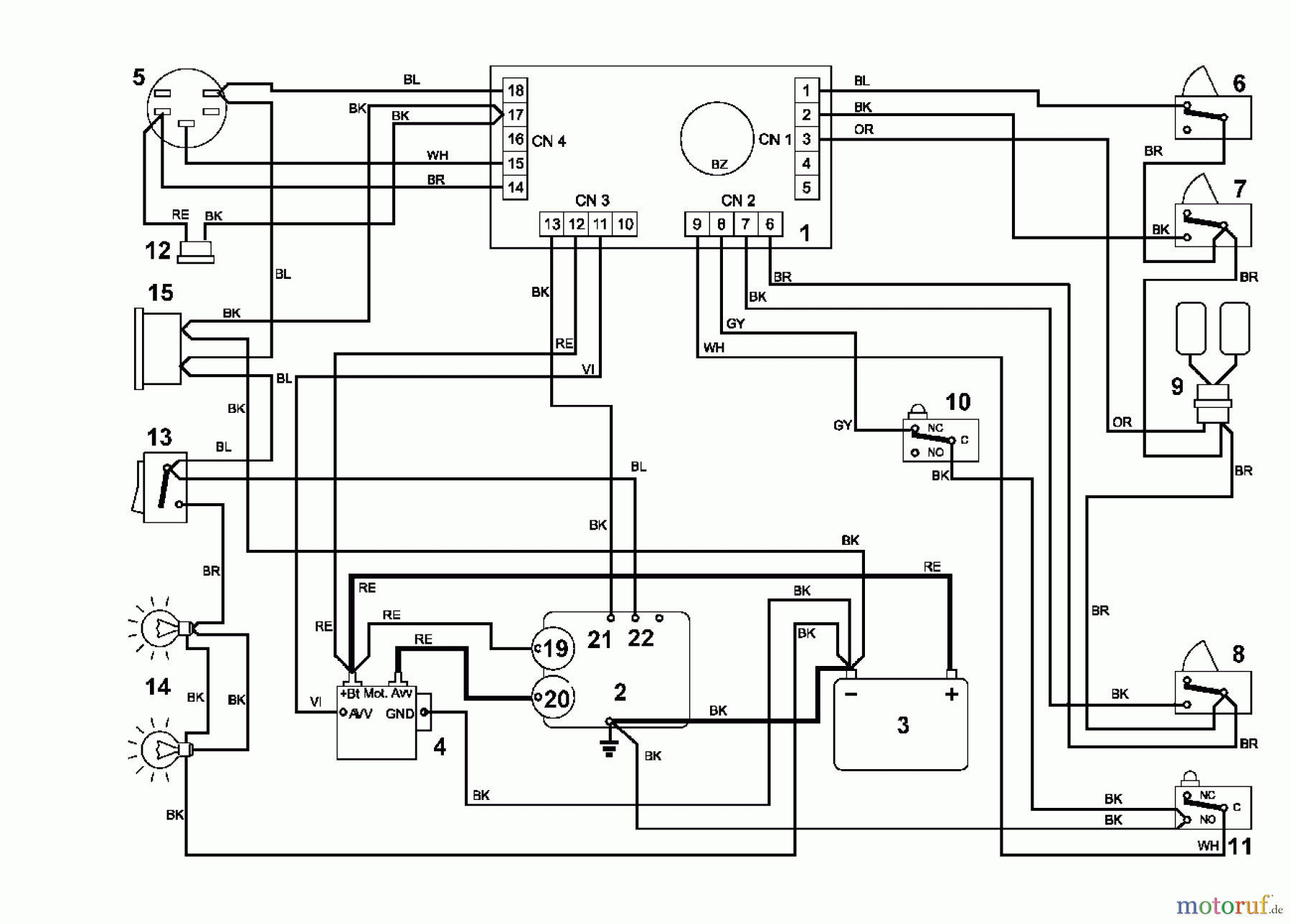  Viking Aufsitzmäher Aufsitzmäher MT 785 P2 - Schaltplan MT 785