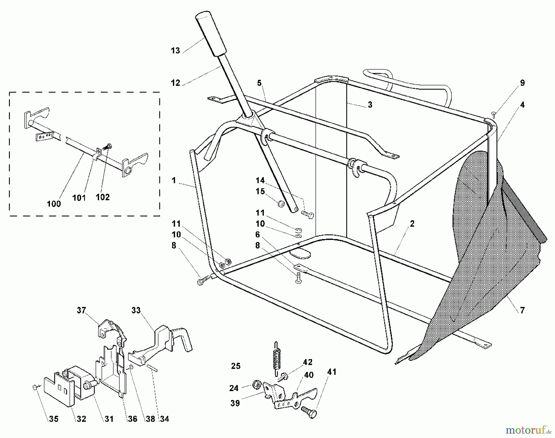  Viking Aufsitzmäher Aufsitzmäher MT 795 J - Grasfangkorb