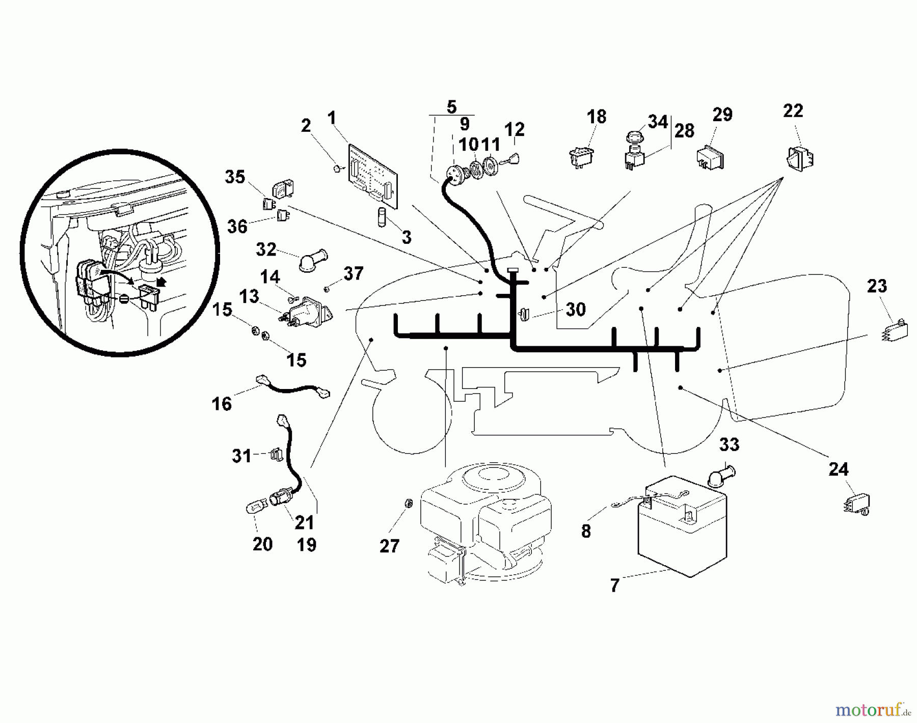  Viking Aufsitzmäher Aufsitzmäher MT 795 K - Elektrische Bauteile