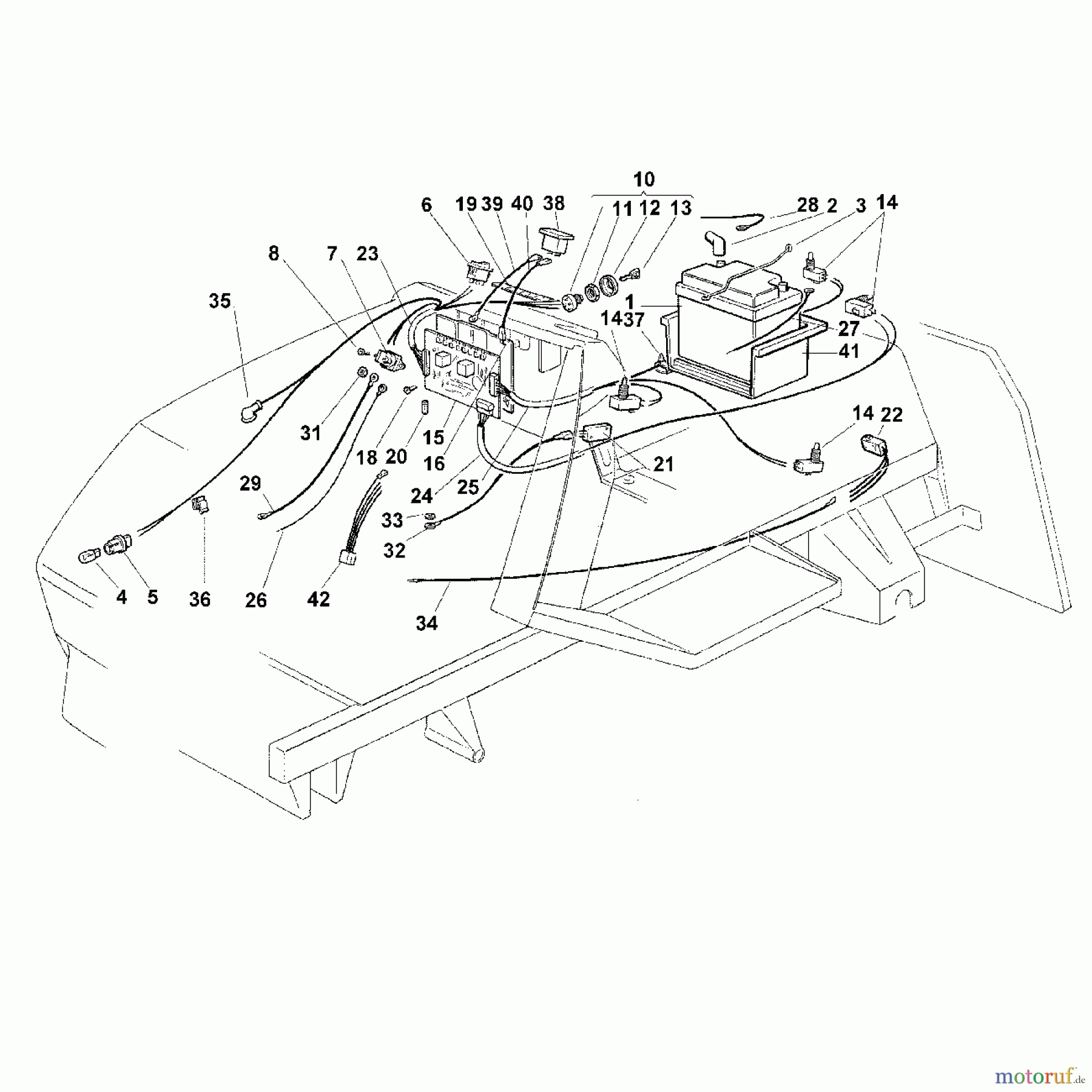  Viking Aufsitzmäher Aufsitzmäher MT 780 Modell 1999 K - Elektrische Bauteile