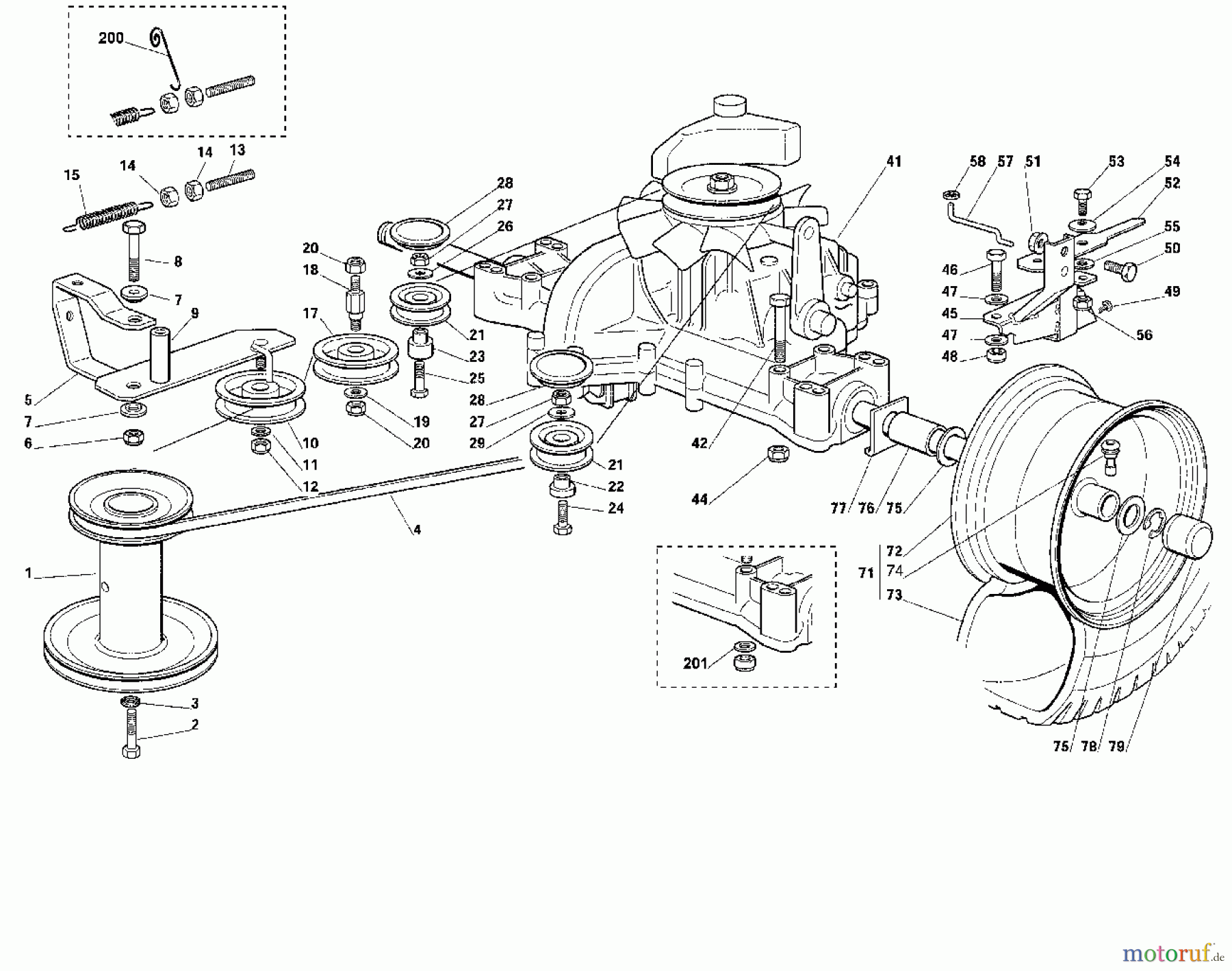  Viking Aufsitzmäher Aufsitzmäher MT 780 Modell 2000, 2001 G - Getriebe