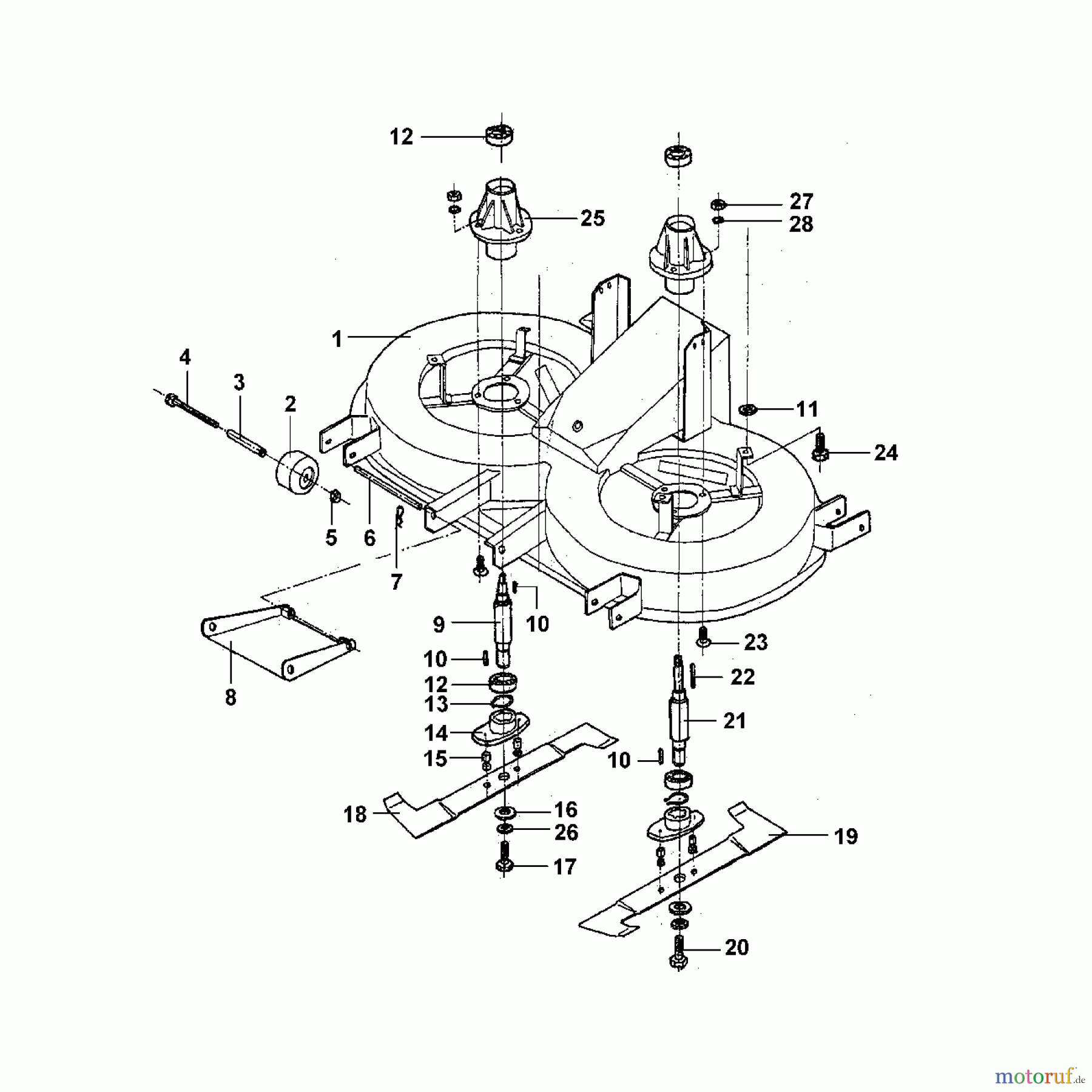  Viking Aufsitzmäher Aufsitzmäher MT 640 Modell 1997 I - Mähwerk - 1