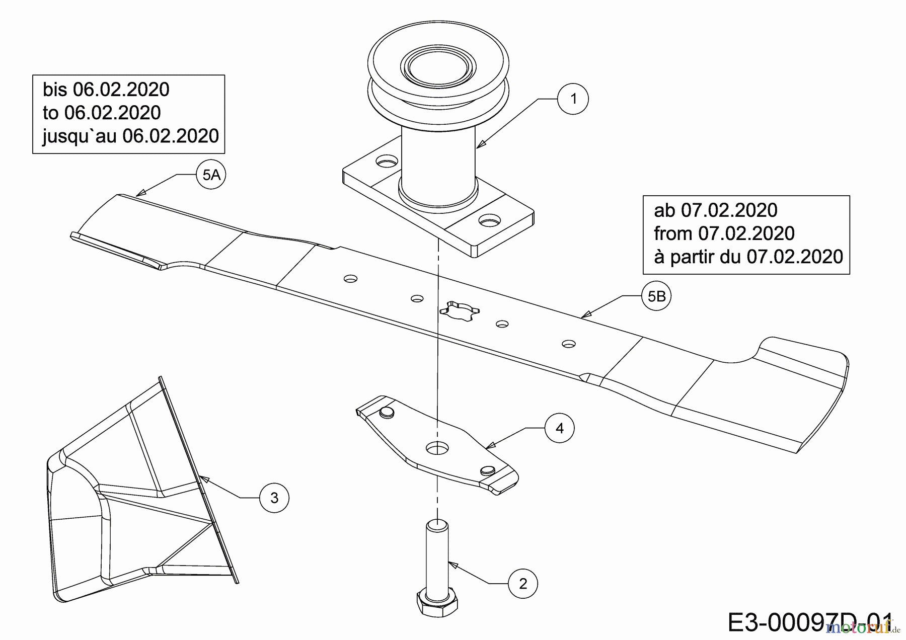  MTD Petrol mower self propelled 5350 HW 12B-PDJ6600 (2020) Blade, Blade adapter, Mulch plug