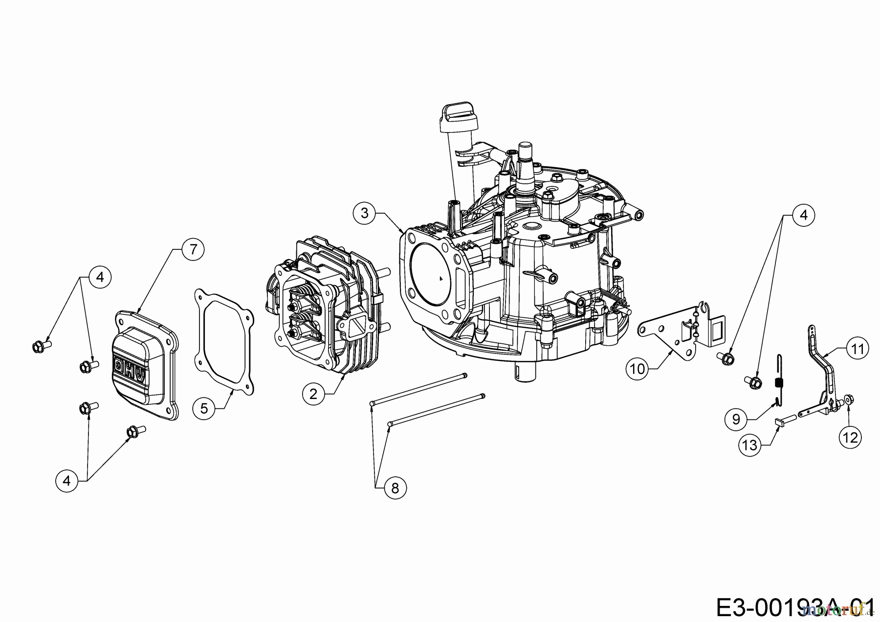  MTD-Engines Vertical 5X70RHA 752Z5X70RHA  (2018) Govenor lever, Valve cover