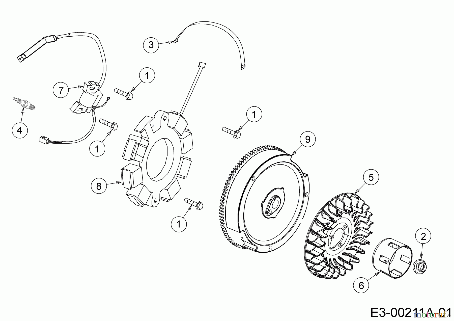  MTD-Engines Horizontal 370-JHA 752Z370-JHA  (2019) Flywheel, Ignition coil