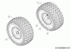 MTD 96 13AH765F600 (2019) Listas de piezas de repuesto y dibujos Front wheels 13x5