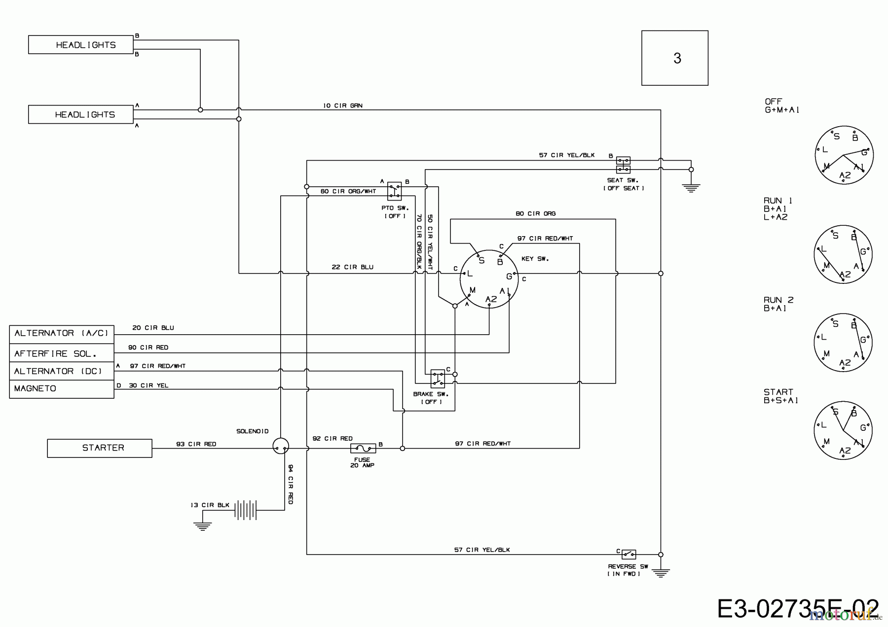  Craftsman Lawn tractors LT 2000 13AJ77SG699  (2011) Wiring diagram