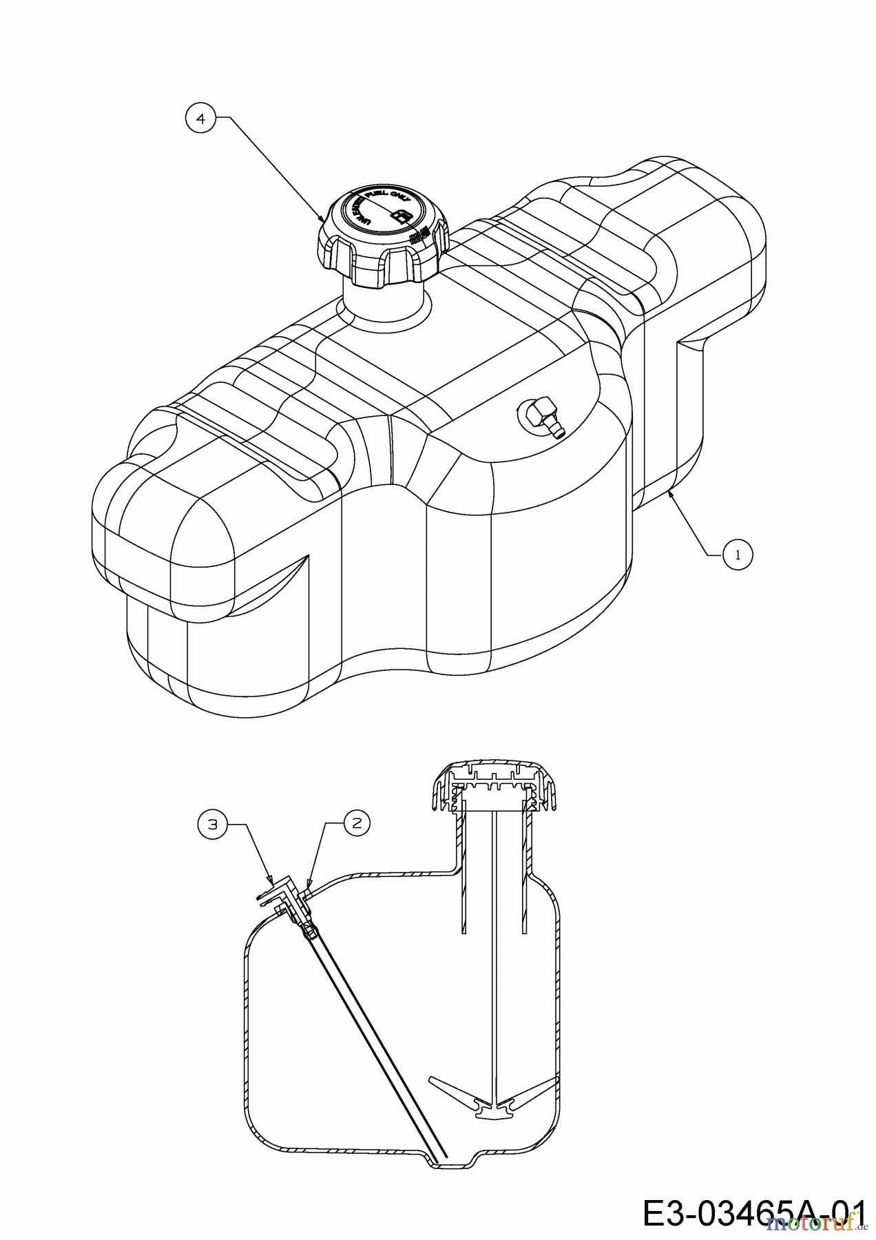  MTD Zero Turn Z 170 DH 17AMCACS678  (2019) Fuel tank