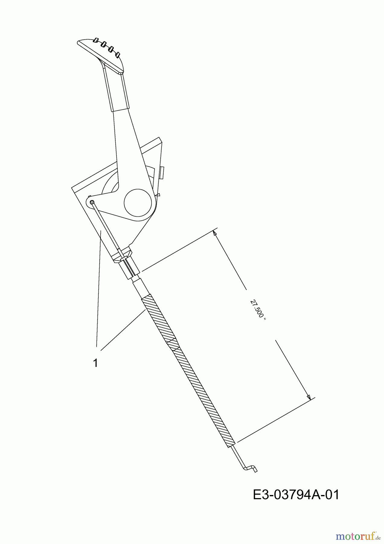  Craftsman Lawn tractors LT 2000 13AJ77SG699  (2011) Throttle cable from 25.03.2011