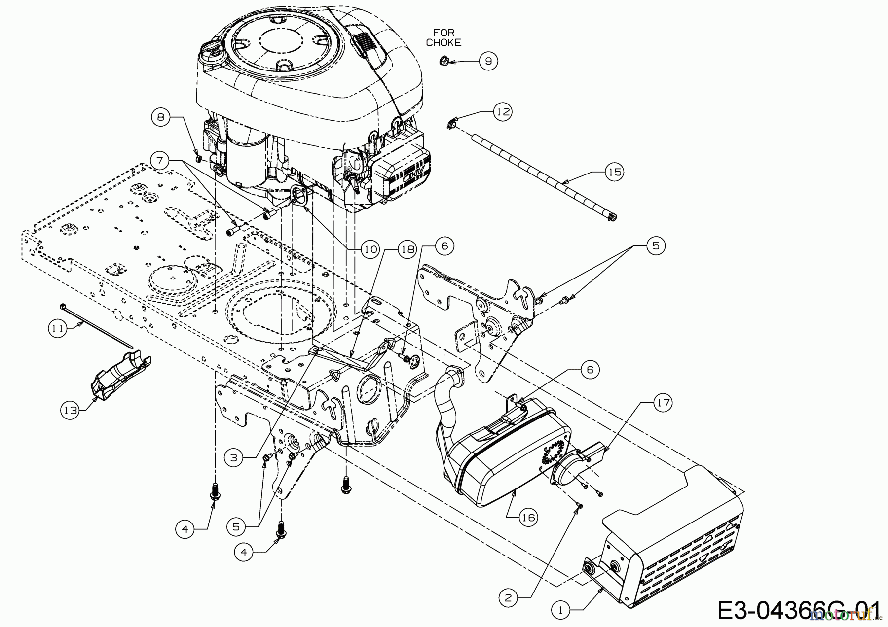  MTD Lawn tractors Optima LN 165 H 13IN71KN678  (2020) Engine accessories