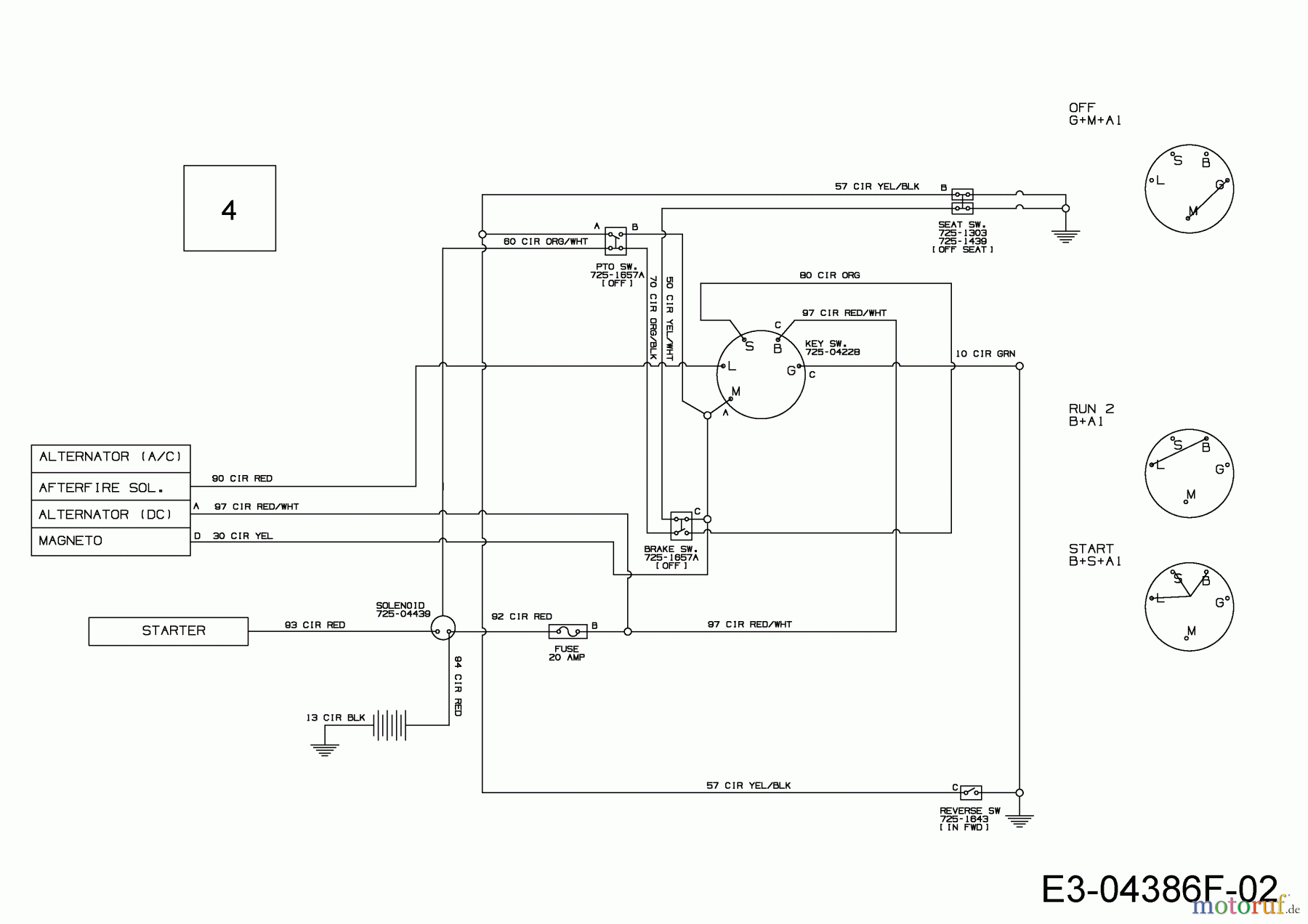  Mastercut Lawn tractors Mastercut 96 13A7765F659  (2020) Wiring diagram