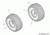MTD White Passion 92.165H 13JN71KE676 (2020) Listas de piezas de repuesto y dibujos Front wheels 15x6