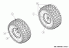 Riwall RLT 92 H 13AB715E623 (2020) Listas de piezas de repuesto y dibujos Front wheels 15x6
