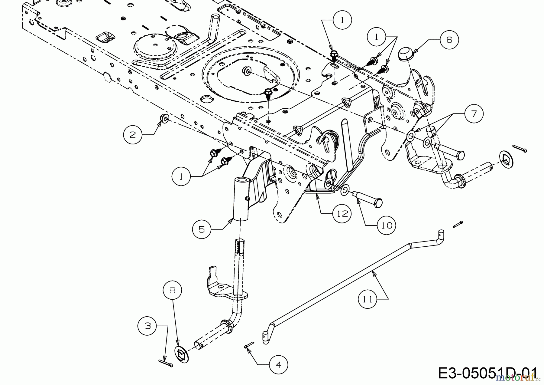  MTD Lawn tractors Optima LN 200 H 13IT71KN678  (2020) Front axle