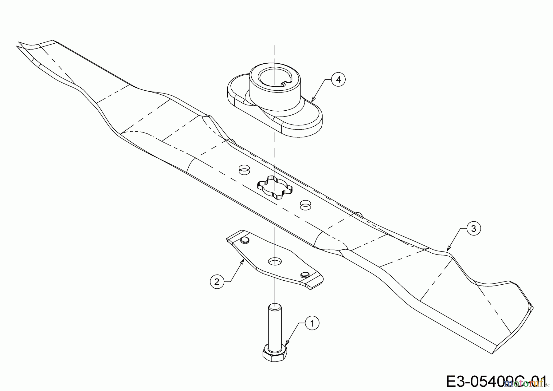  MTD Petrol mower Optima G 46 MB 11E-705B600 (2020) Blade, Blade adapter