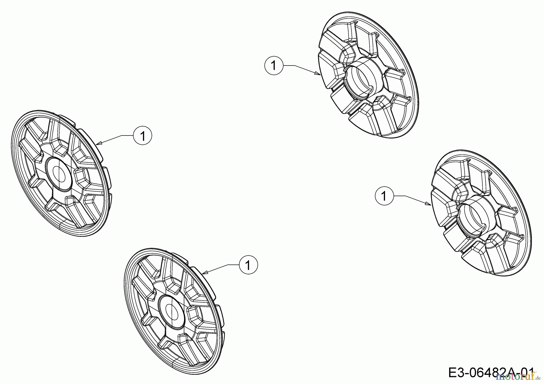  Black-Line Petrol mower BL 3546 11B-TE5B683 (2020) Hub caps