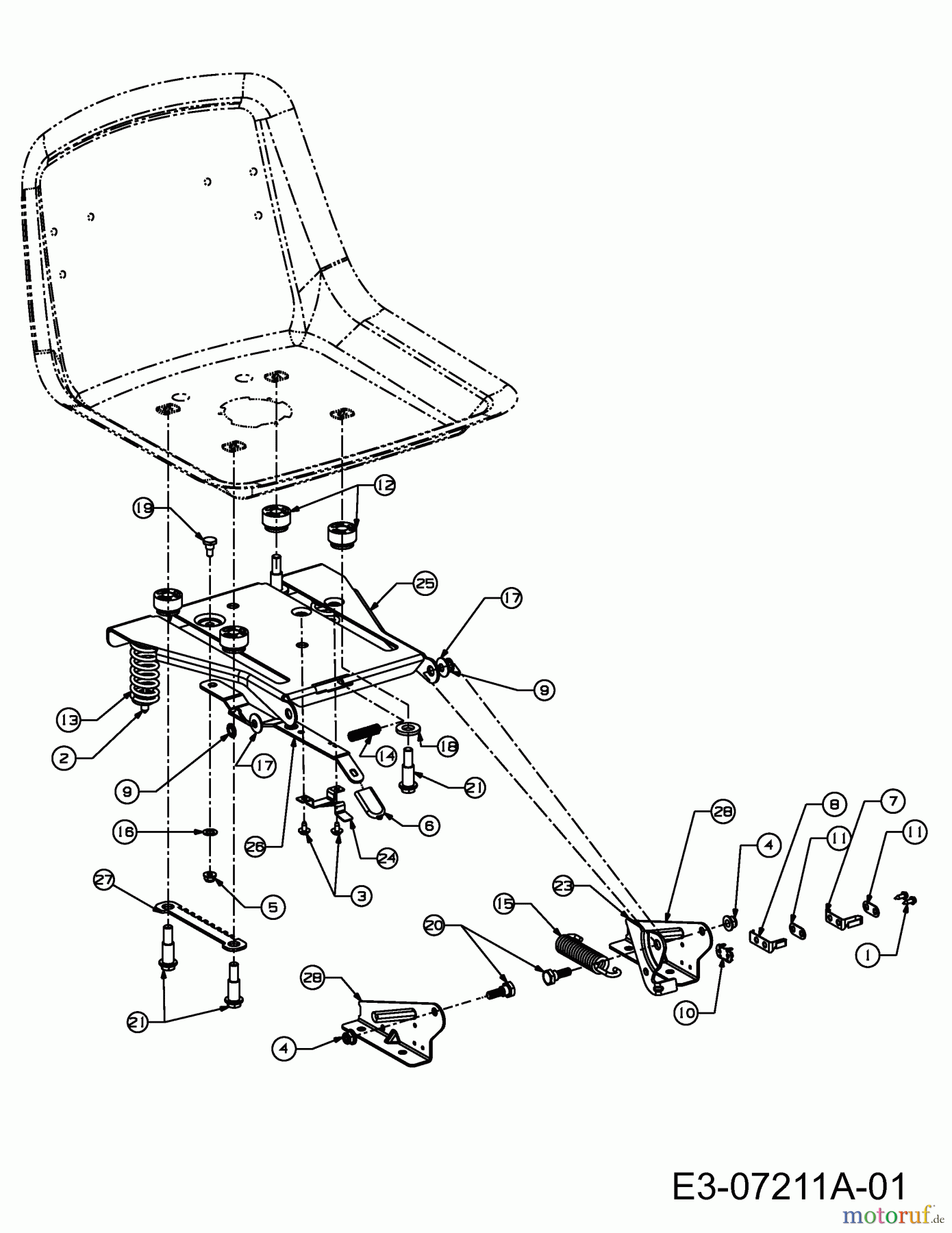  Craftsman Lawn tractors LT 2000 13AJ77SG699  (2011) Seat bracket