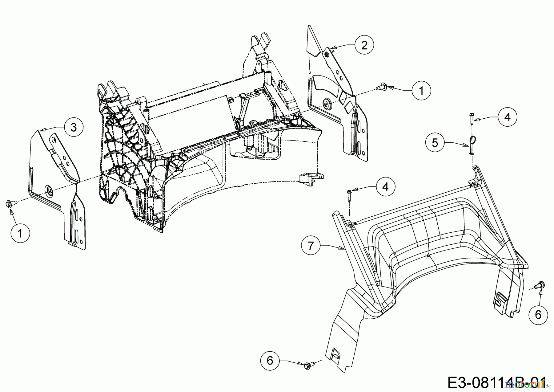  Mr.Gardener Petrol mower HW 42 B 11A-LL5B629  (2019) Rear baffle