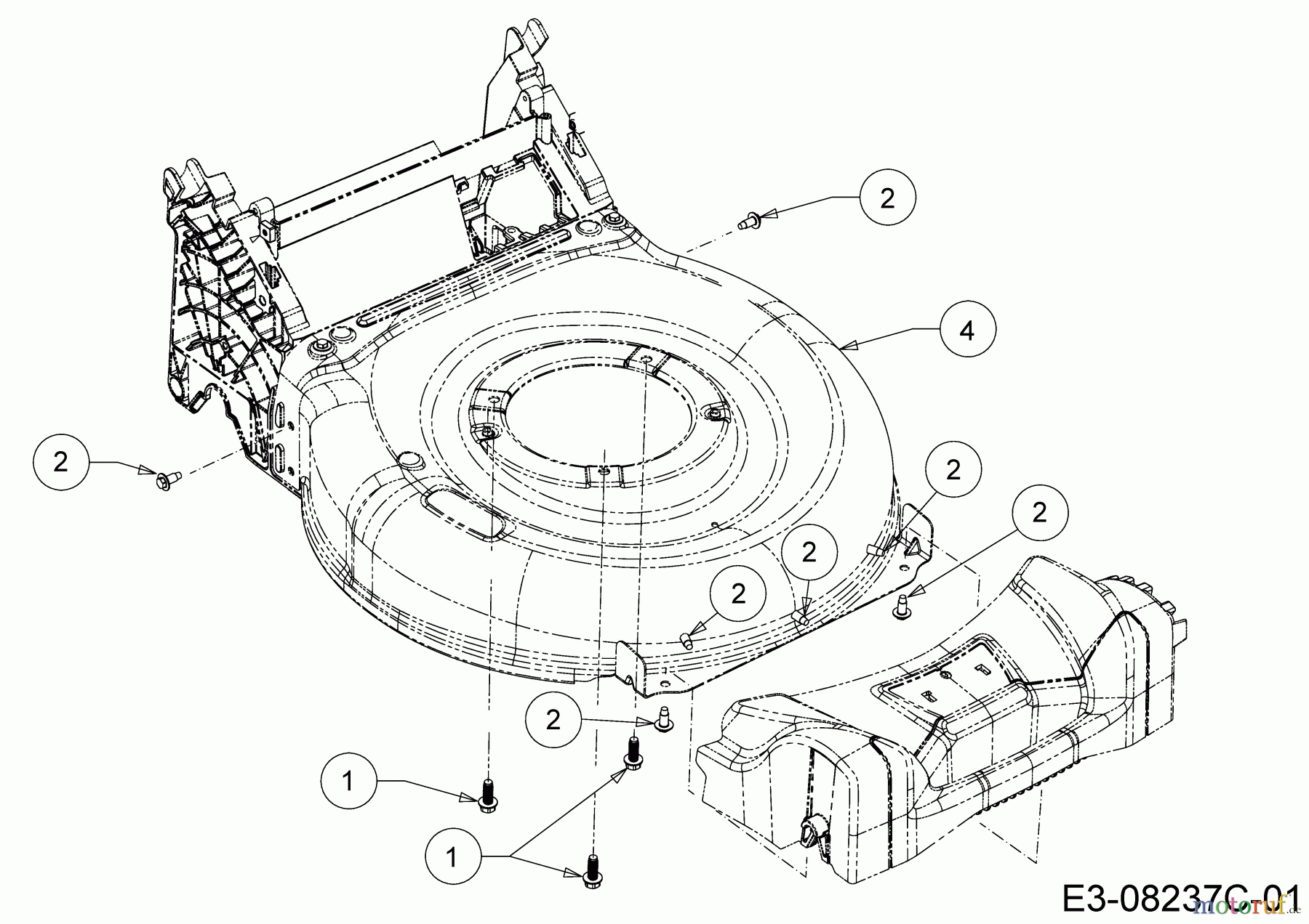  MTD Petrol mower self propelled DL 53 SP 12A-PAS4677  (2018) Deck housing