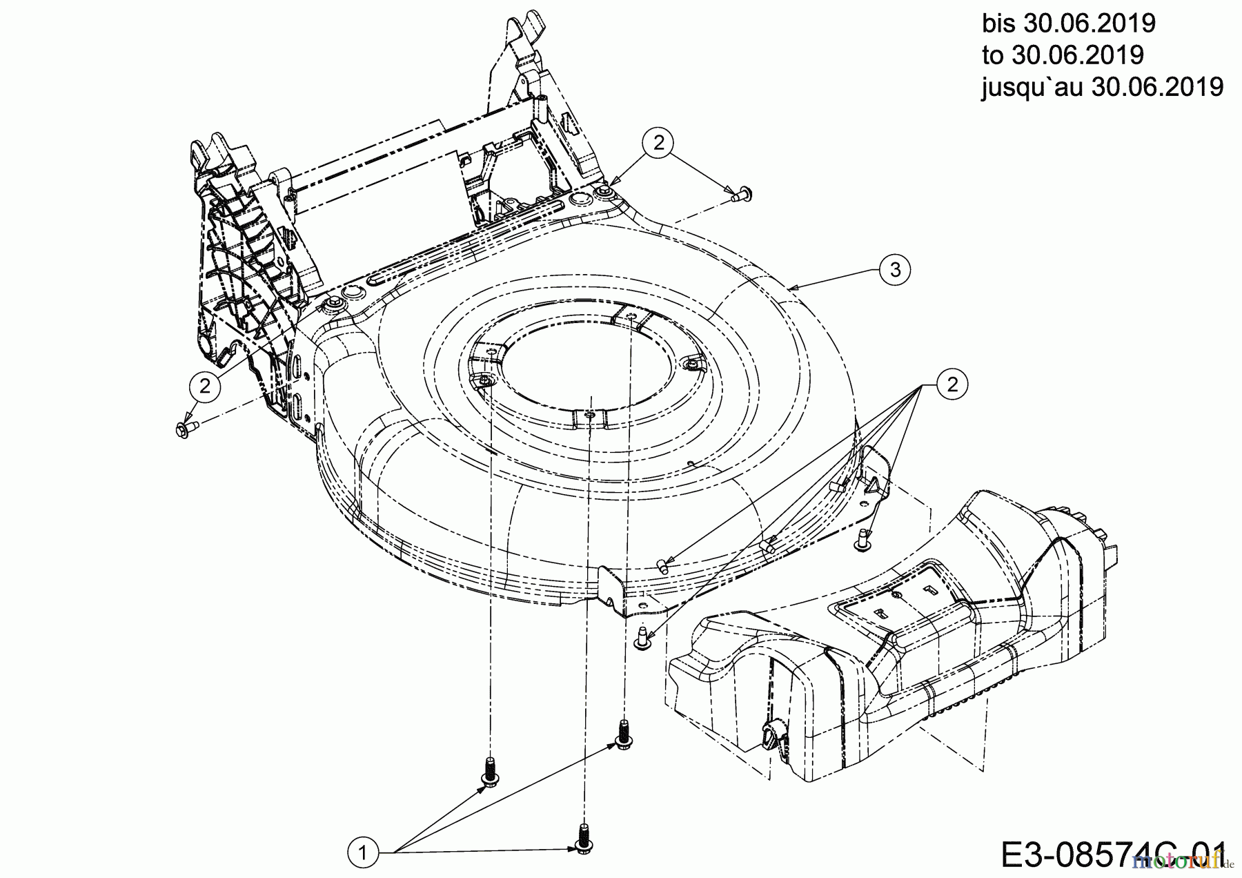  MTD Petrol mower Smart 42 PO 11C-LAMG600 (2019) Deck housing to 30.06.2019