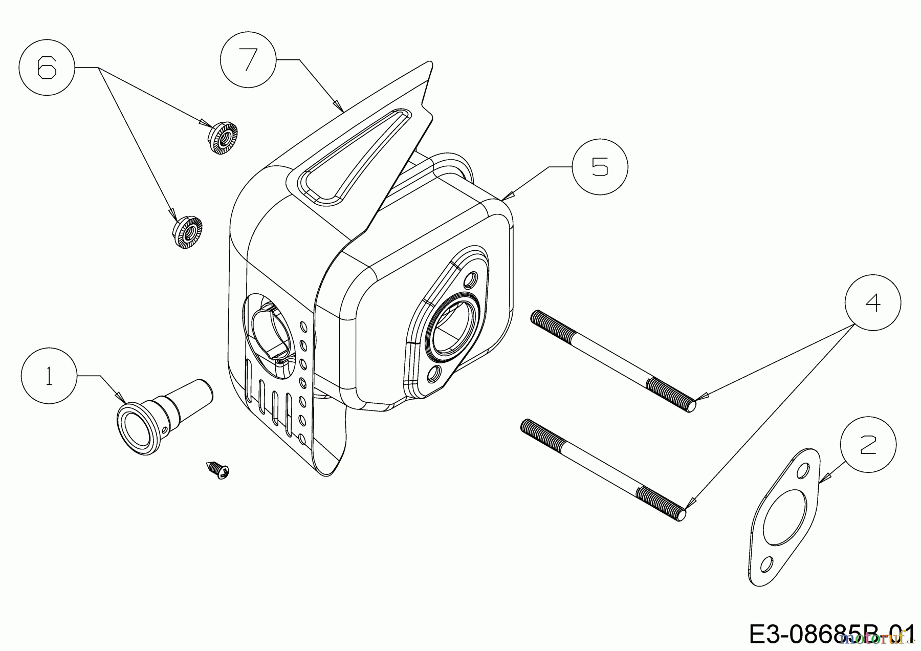  MTD-Engines Vertical 1X65RHA 752Z1X65RHA (2019) Muffler