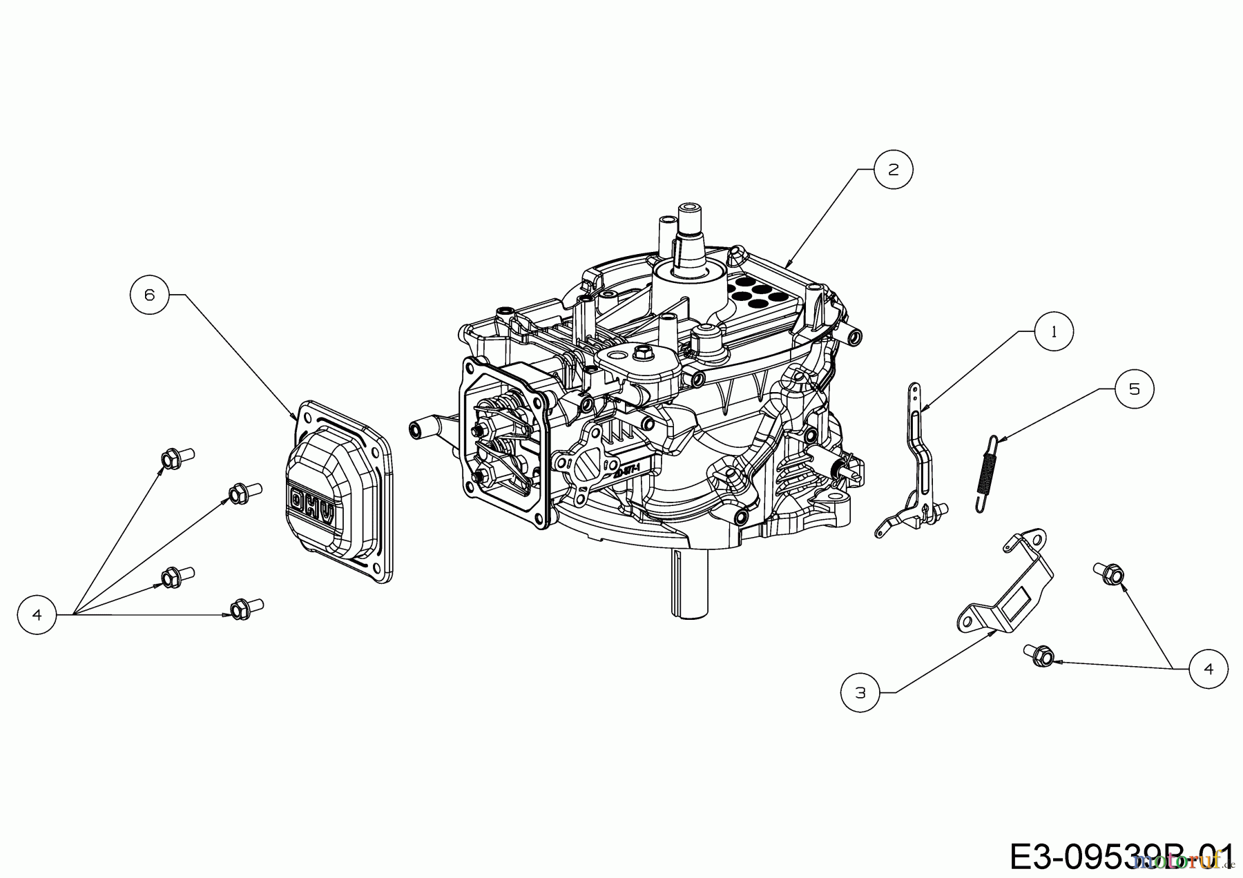  MTD-Engines Vertical 1P57RH 752Z1P57RH  (2018) Crank governor, Short block, Cylinder head cover