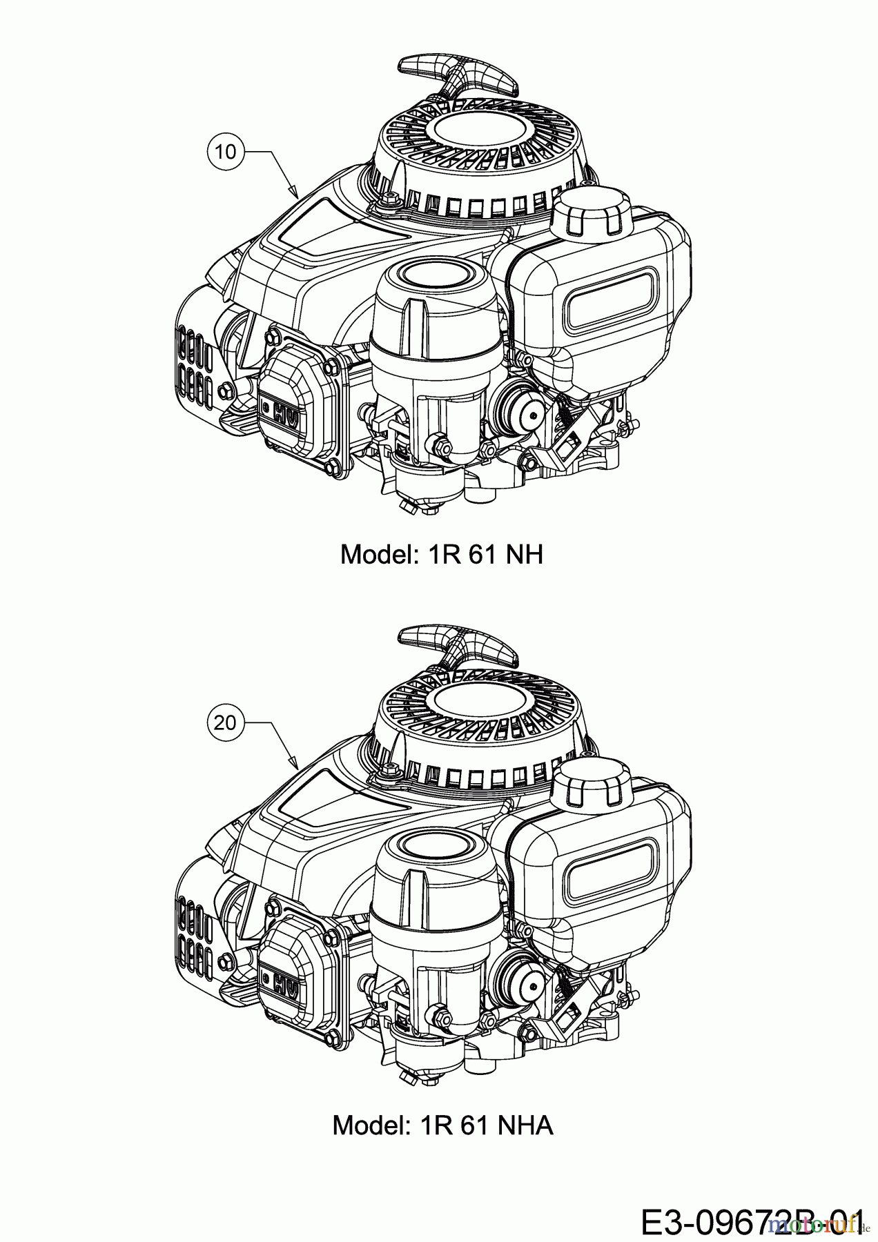  MTD Petrol mower Smart 51 BO 11A-02MK600 (2020) Engine