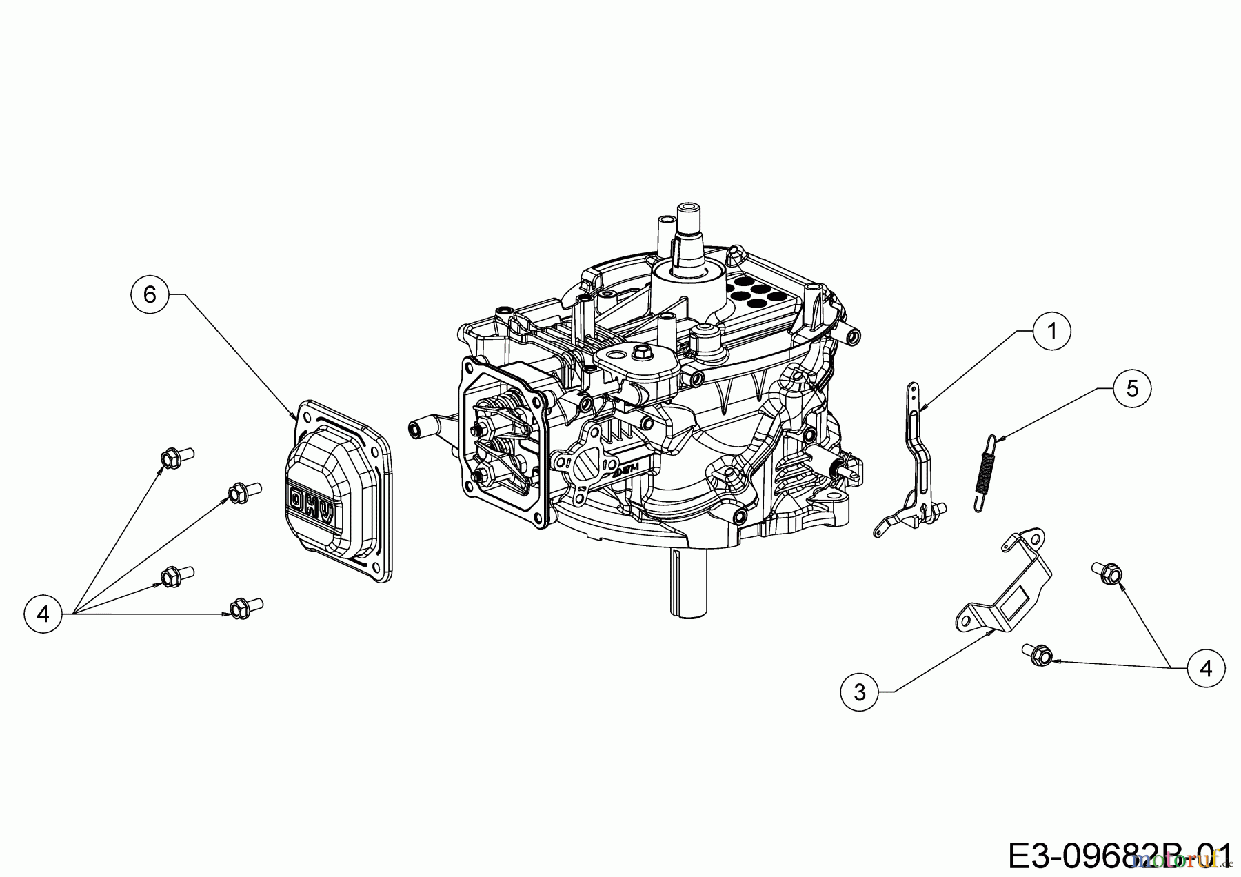  MTD-Engines Vertical 1P57NH 752Z1P57NH  (2018) Crank governor, Short block, Cylinder head cover