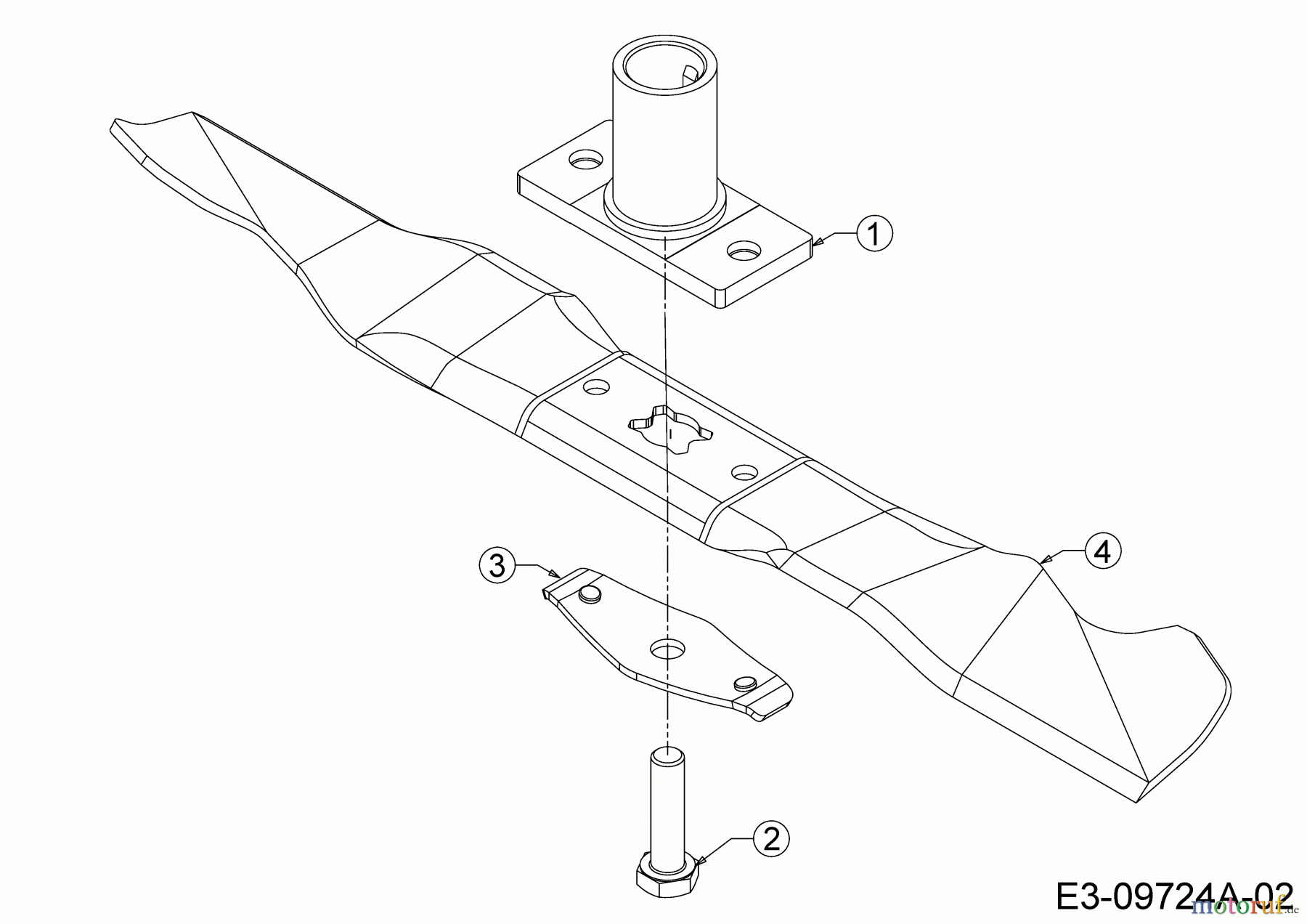  MTD Petrol mower MTD 46 11A-J1SJ600  (2020) Blade, Blade adapter