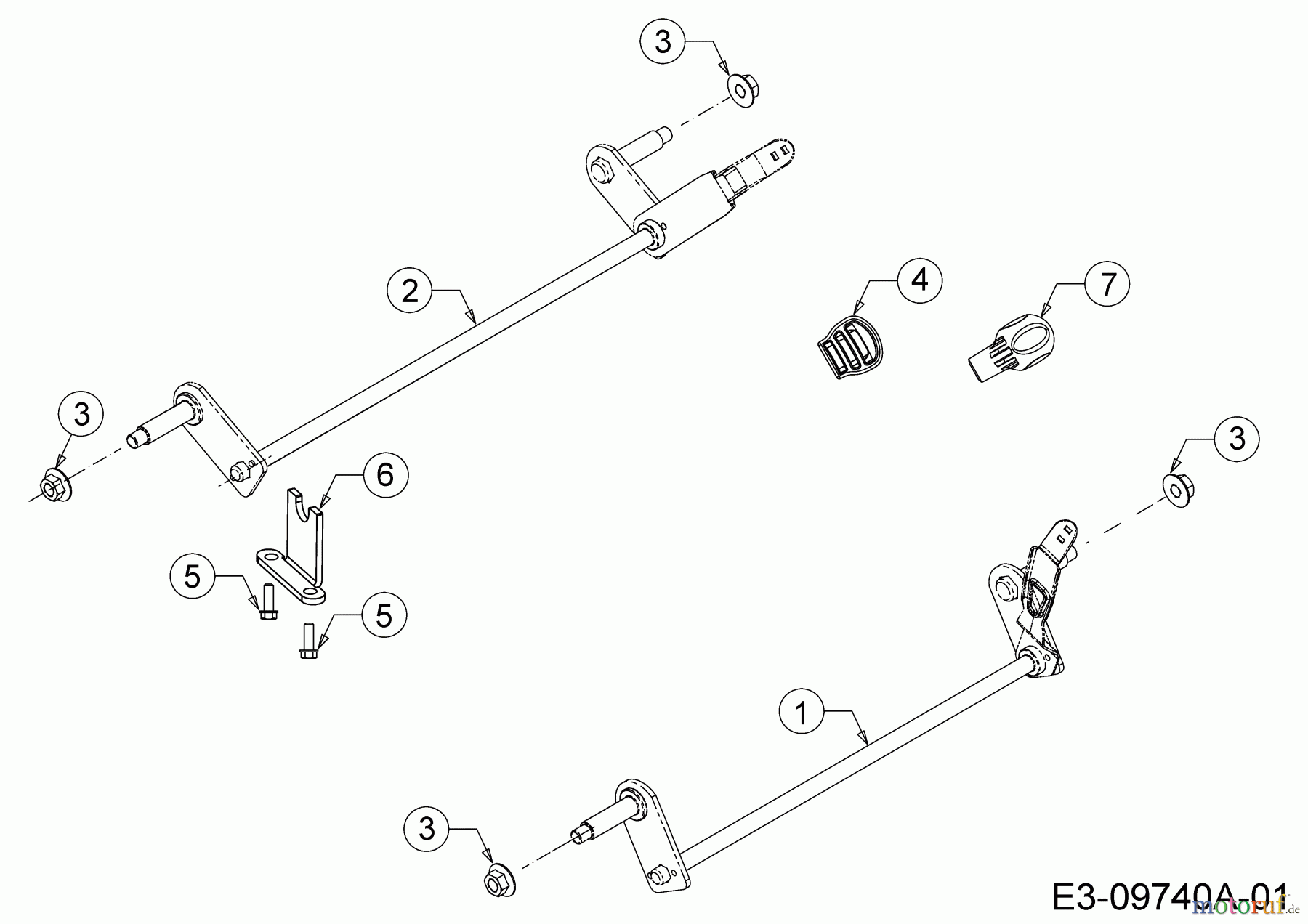  Mr.Gardener Petrol mower HW 42 B 11A-LL5B629  (2019) Axles, Height adjustment