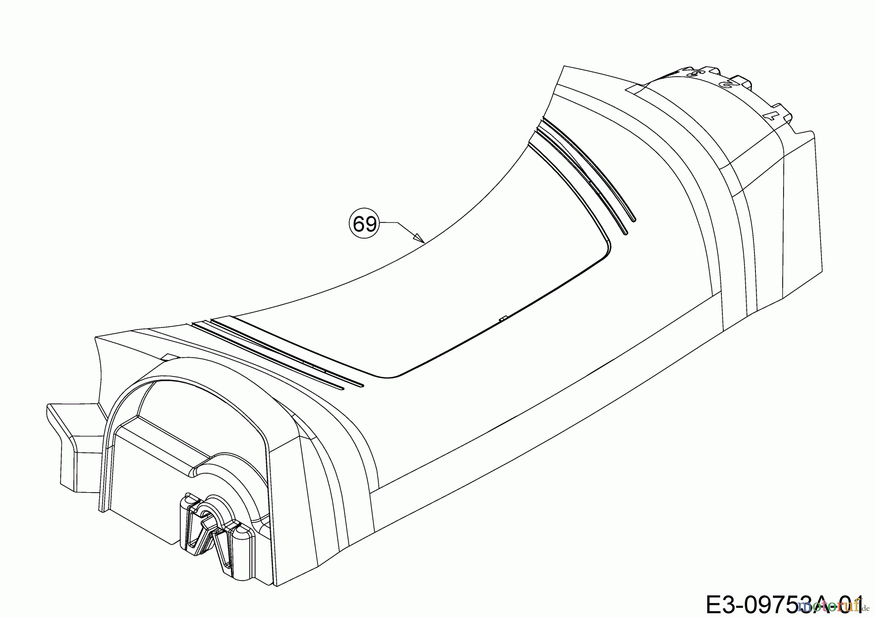  Beaux Jours Petrol mower self propelled BJ 5553 SH 12A-PFDQ613  (2019) Cover front axle