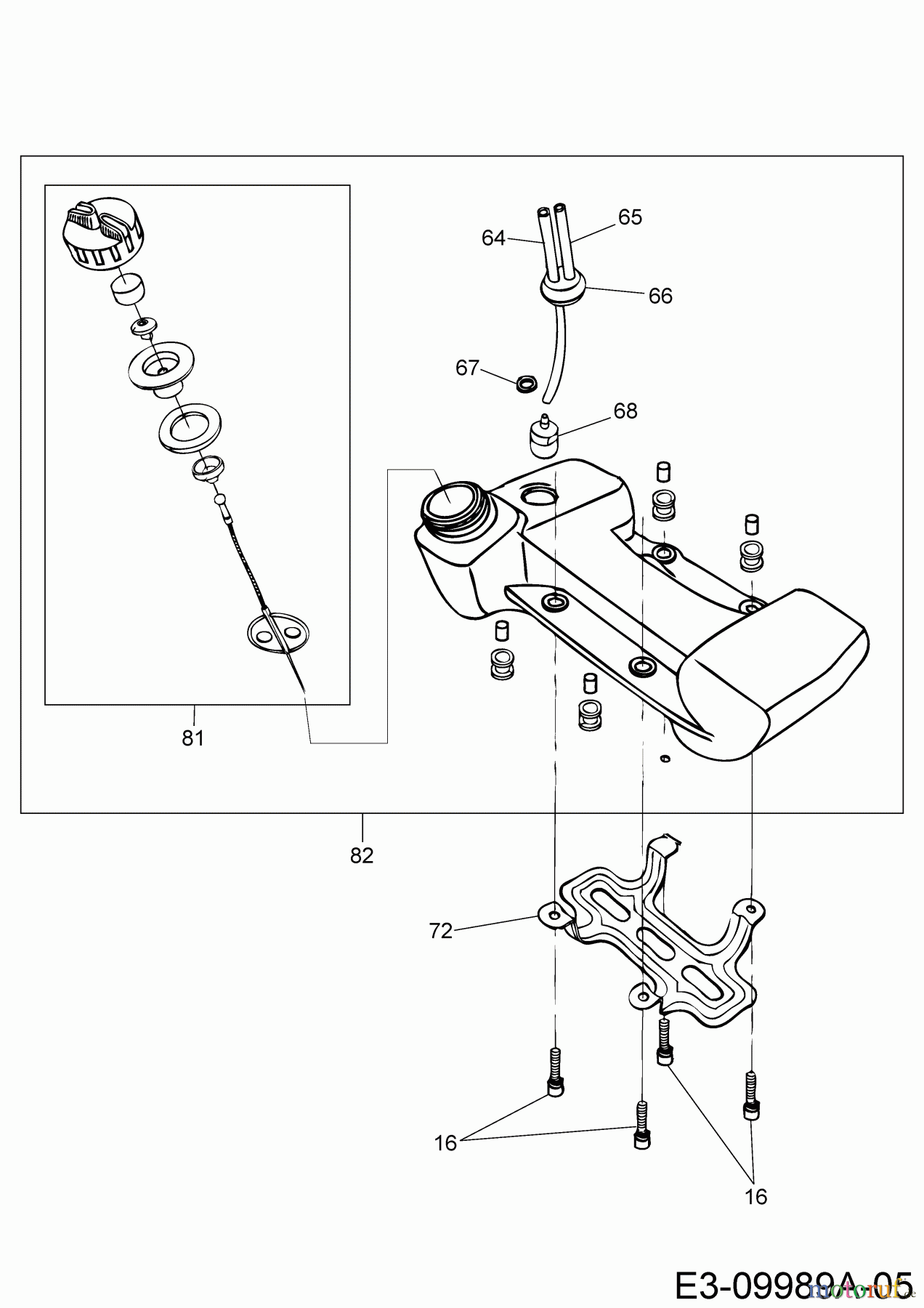  MTD Brush cutter 1033 AVS 41AD71XB678  (2019) Recoil starter