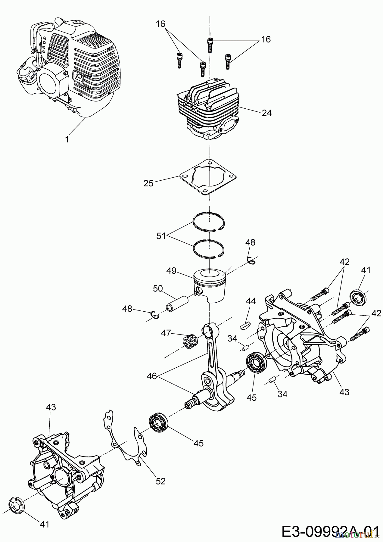  MTD Brush cutter Smart BC 33 D 41ATG1K-678  (2020) Crankcase, Engine, Cylinder