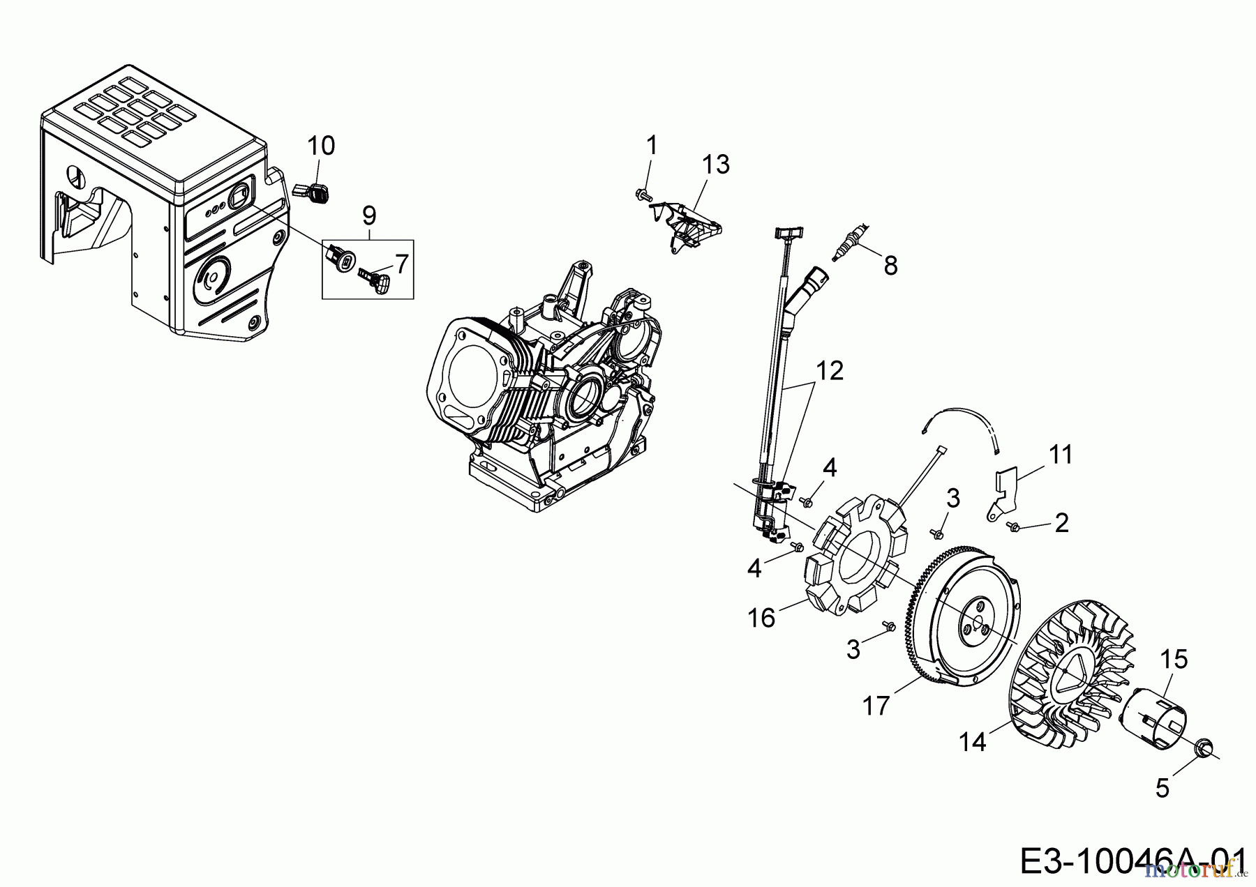  MTD-Engines Horizontal 678-SH 752Z678-SH  (2020) Flywheel, Stop switch, Ignition key, Ignition