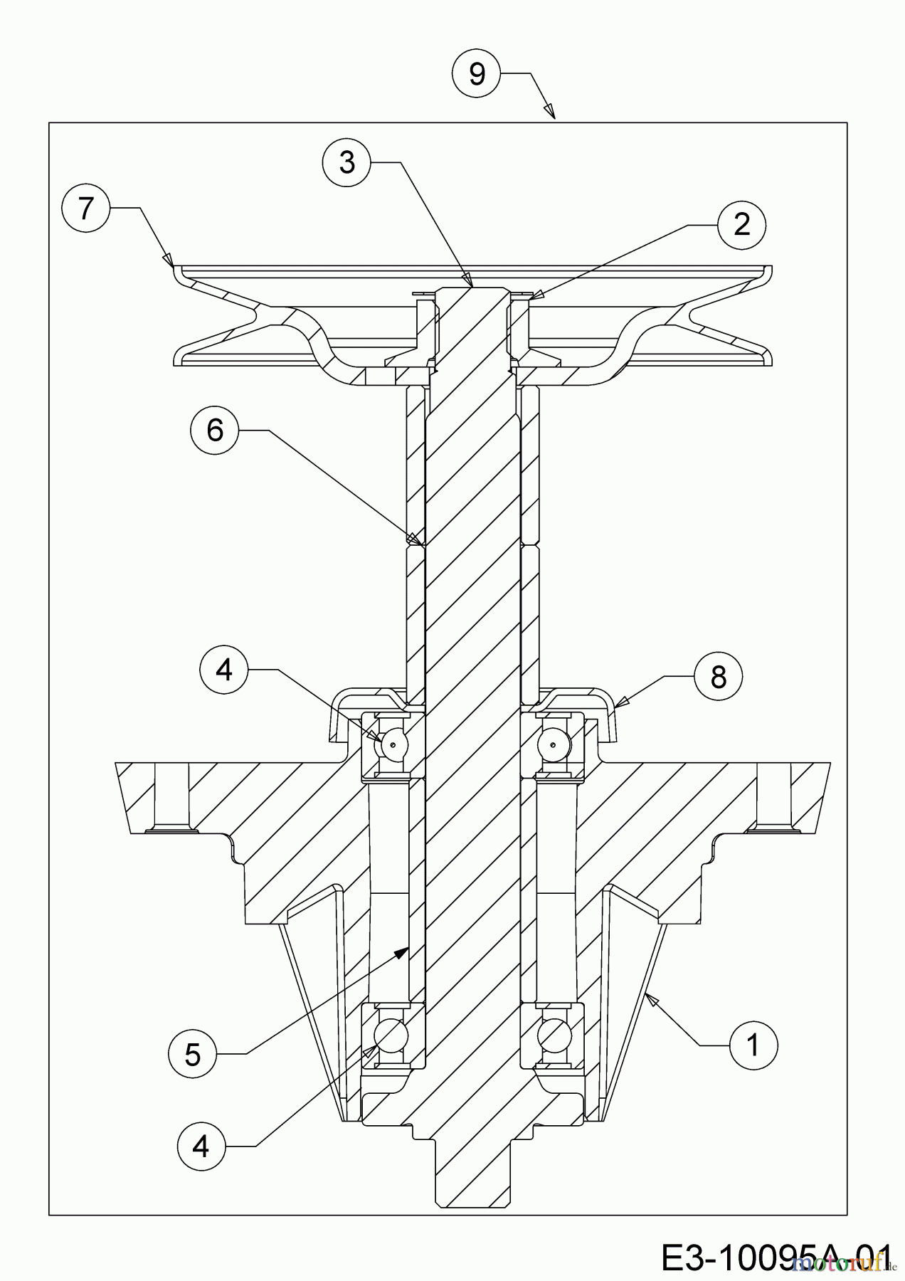  Gartenland Lawn tractors GL 15.5/95 H 13A8A1KB640  (2019) Spindle 618-07286