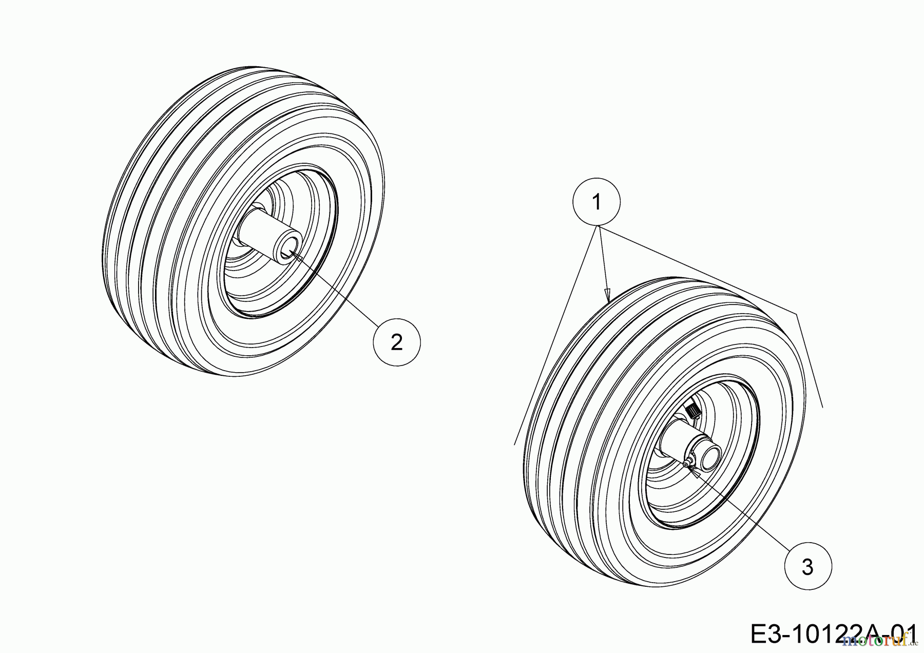  MTD Zero Turn Z 170 DH 17AMCACS678  (2019) Front wheels 11x4