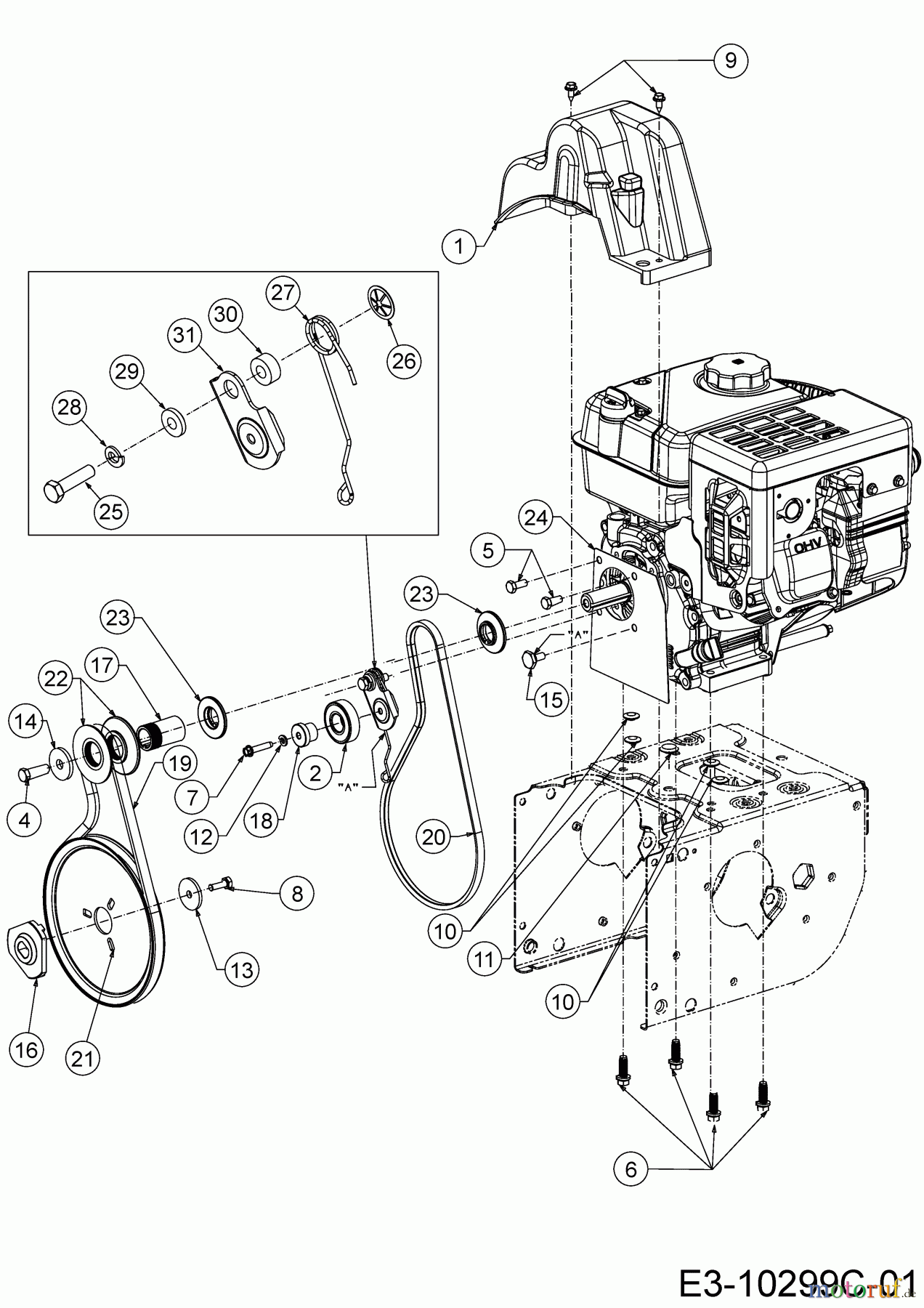  MTD Snow throwers Optima ME 66 31BY5FT3678  (2020) Drive system, Milling drive