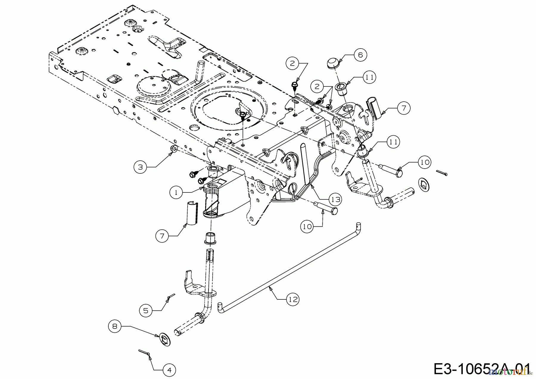  Lux Tools Lawn tractors B-RT-165/92 13JN77SE694  (2020) Front axle