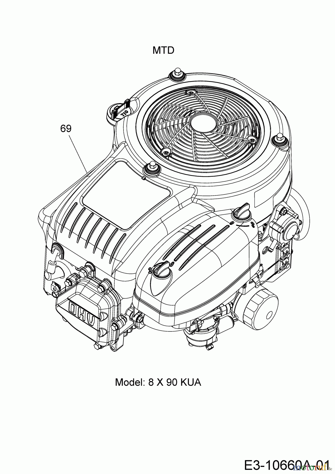  Gartenland Lawn tractors GL 15.5/95 H 13A8A1KB640  (2019) Engine MTD