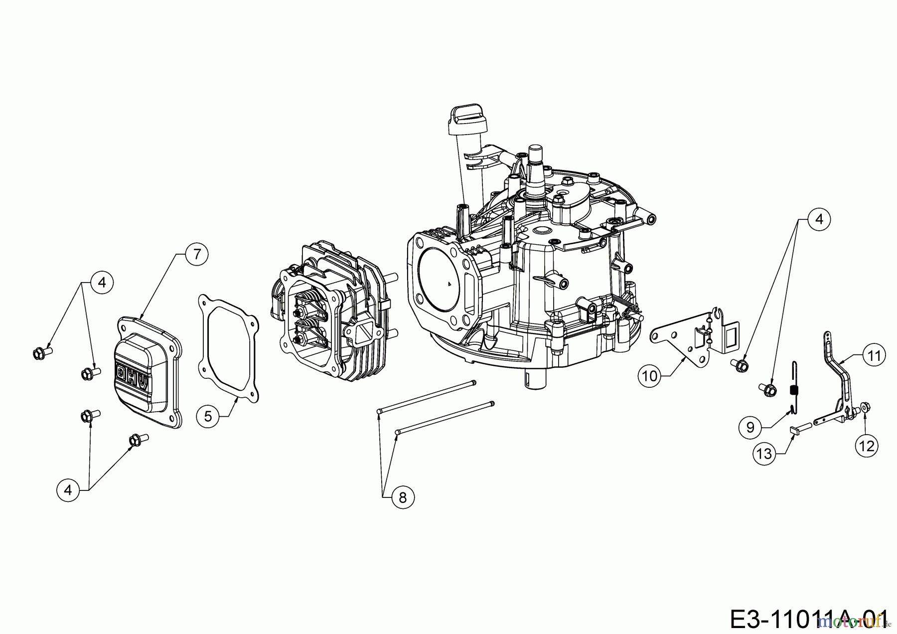  MTD-Engines Vertical 5X70RHA 752Z5X70RHA  (2019) Govenor lever, Valve cover