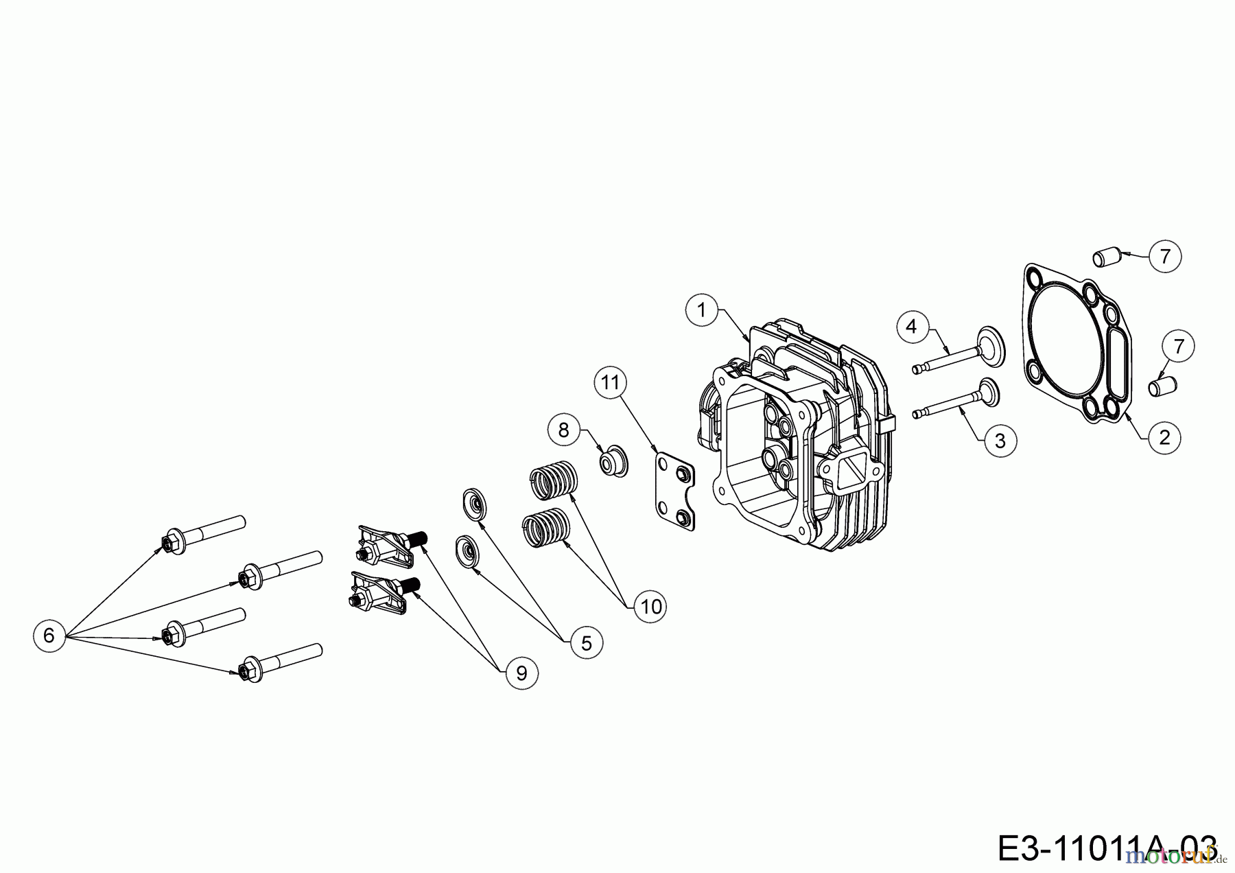  MTD-Engines Vertical 5X70RHA 752Z5X70RHA  (2019) Cylinder head